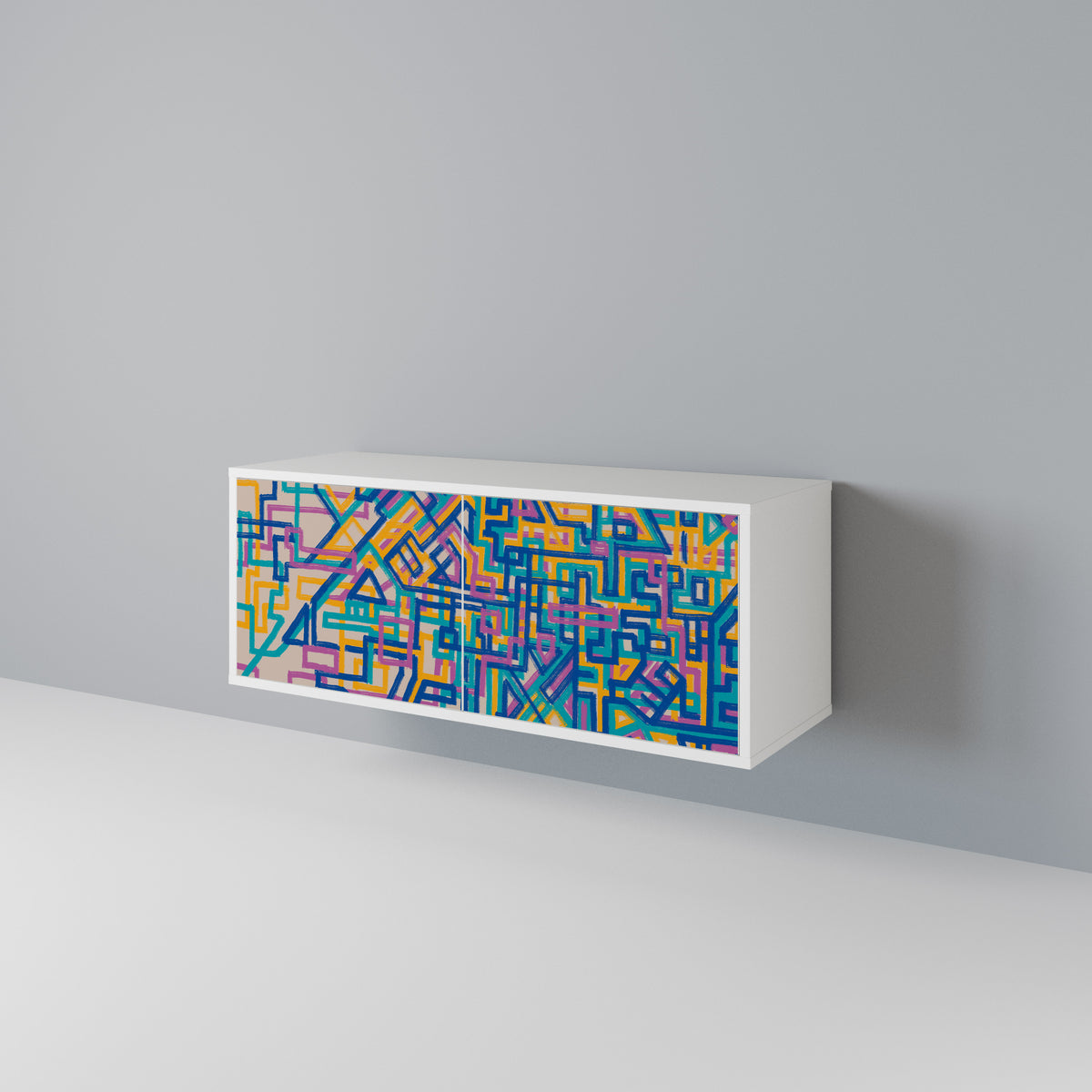 MEMORIES MAP Kompaktní dvoudveřový TV stolek