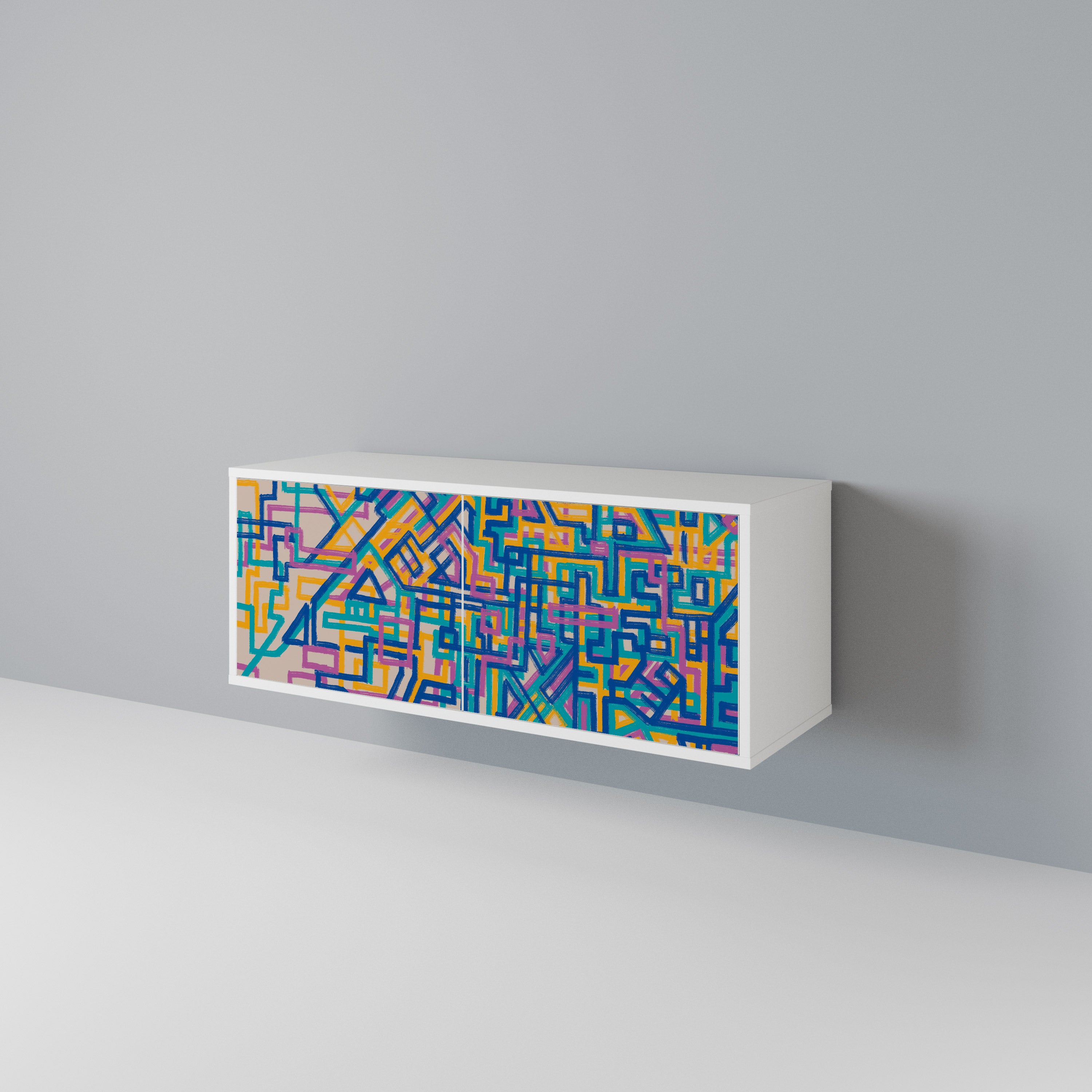 MEMORIES MAP Kompaktní dvoudveřový TV stolek