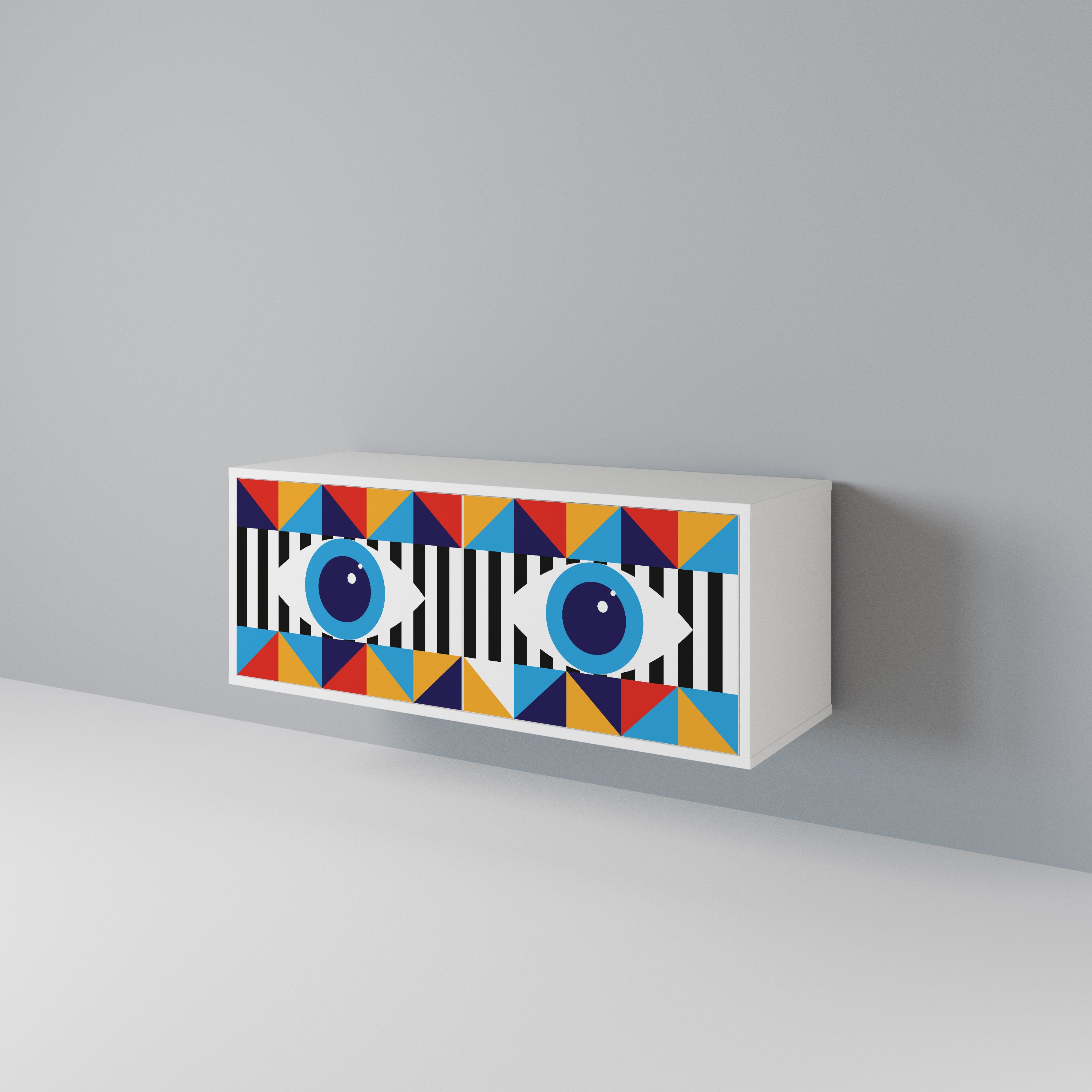 ABSTRACTION AND GEOMETRY Kompaktní dvoudveřový TV stolek