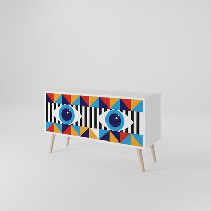 ABSTRACTION AND GEOMETRY Kompaktní dvoudveřový TV stolek