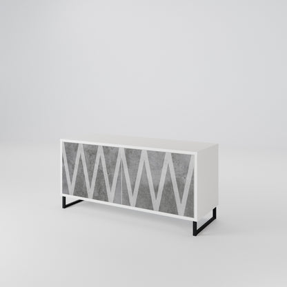 SOLID ZIG ZAG Kompaktní dvoudveřový TV stolek