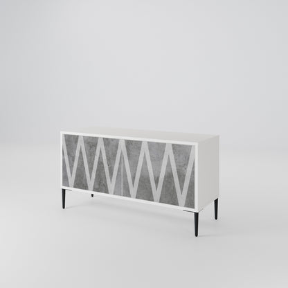 SOLID ZIG ZAG Kompaktní dvoudveřový TV stolek