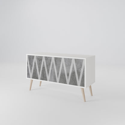 SOLID ZIG ZAG Kompaktní dvoudveřový TV stolek