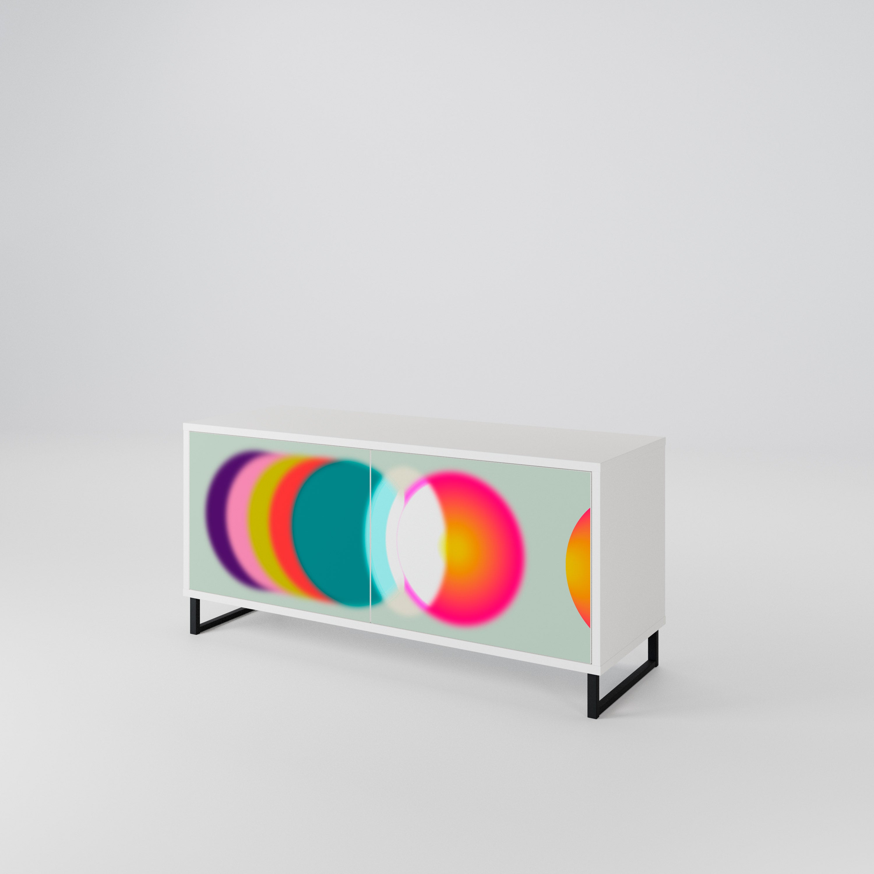 SYMPHONY OF COLORS Kompaktní dvoudveřový TV stolek