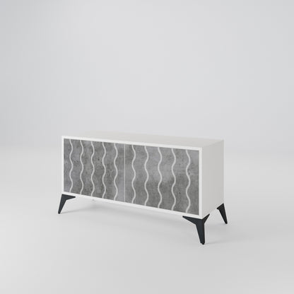WAVES OF CONCRETE Kompaktní dvoudveřový TV stolek