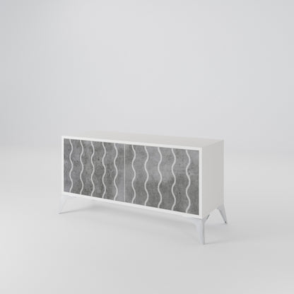 WAVES OF CONCRETE Kompaktní dvoudveřový TV stolek