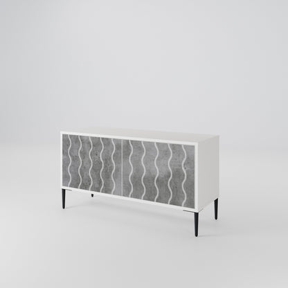 WAVES OF CONCRETE Kompaktní dvoudveřový TV stolek