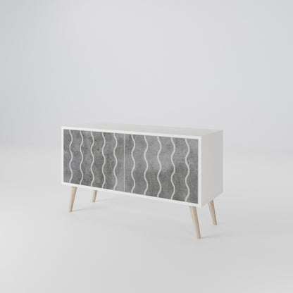 WAVES OF CONCRETE Kompaktní dvoudveřový TV stolek
