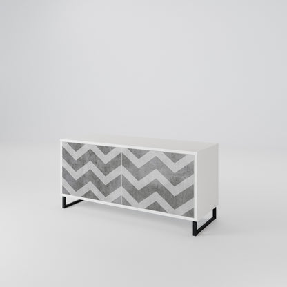 TOUGH ZIG ZAG Kompaktní dvoudveřový TV stolek