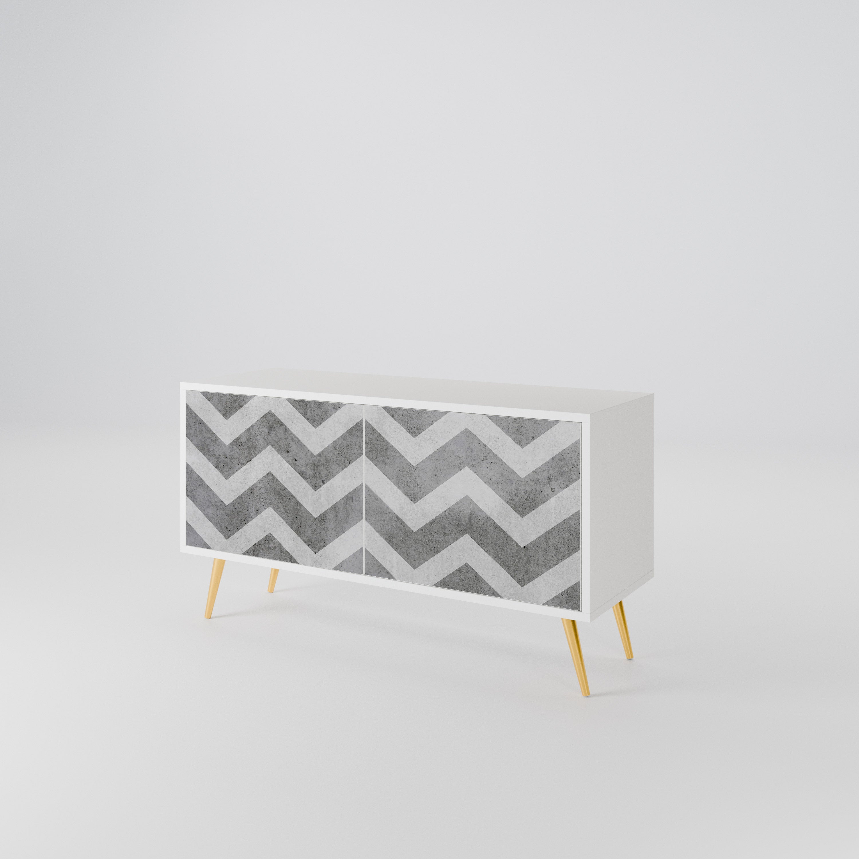 TOUGH ZIG ZAG Kompaktní dvoudveřový TV stolek