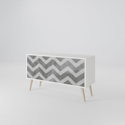 TOUGH ZIG ZAG Kompaktní dvoudveřový TV stolek