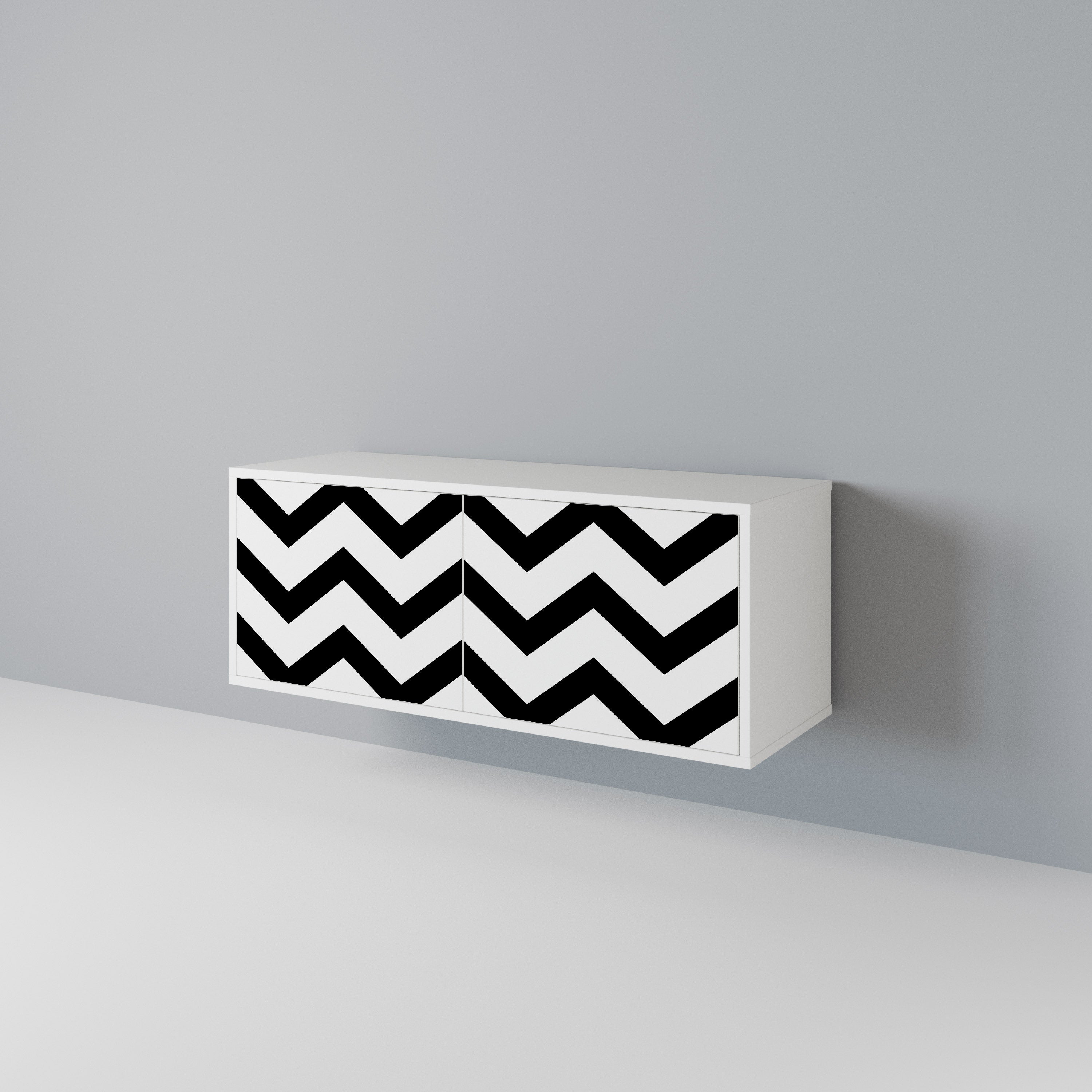 CLASSIC ZIG ZAG Kompaktní dvoudveřový TV stolek