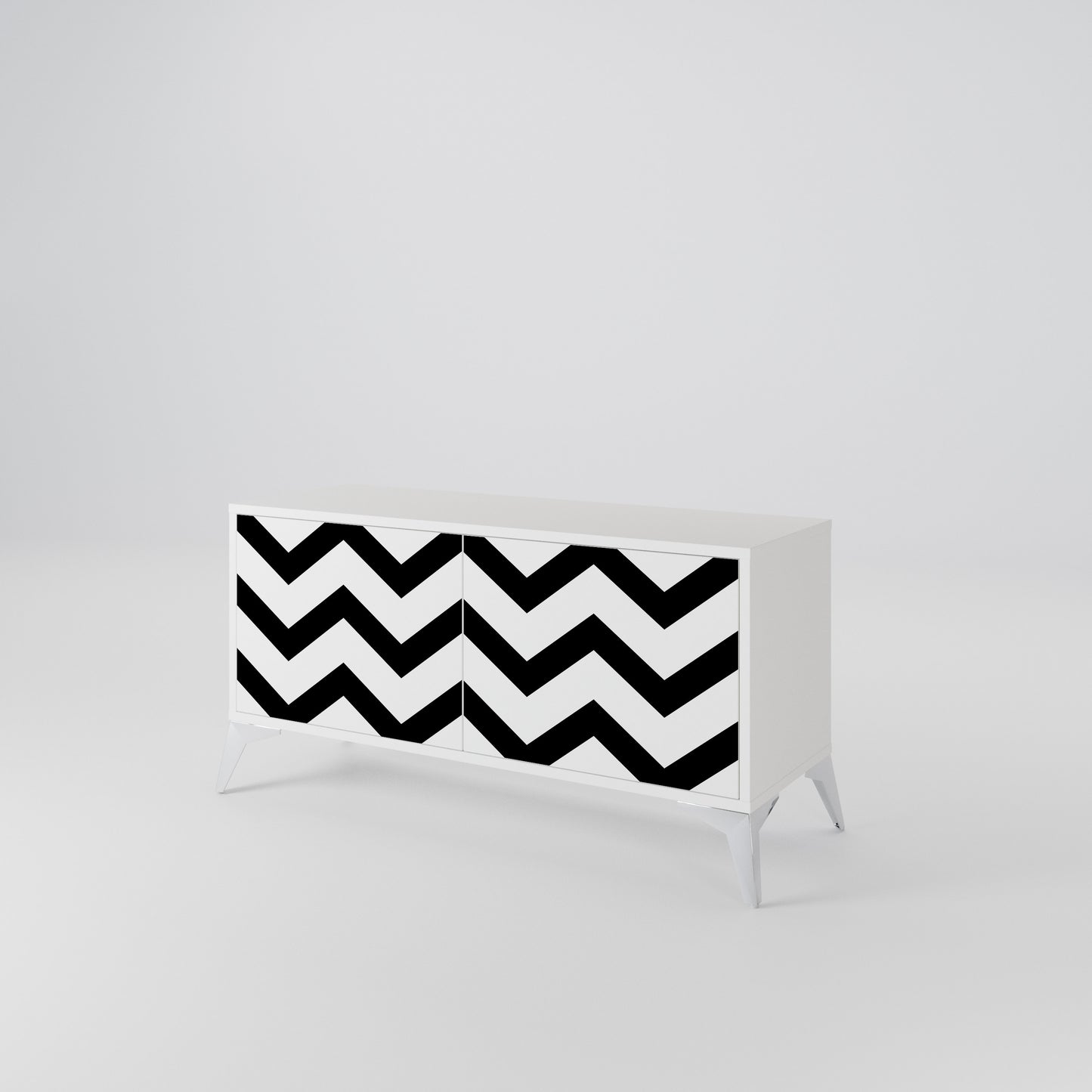 CLASSIC ZIG ZAG Kompaktní dvoudveřový TV stolek