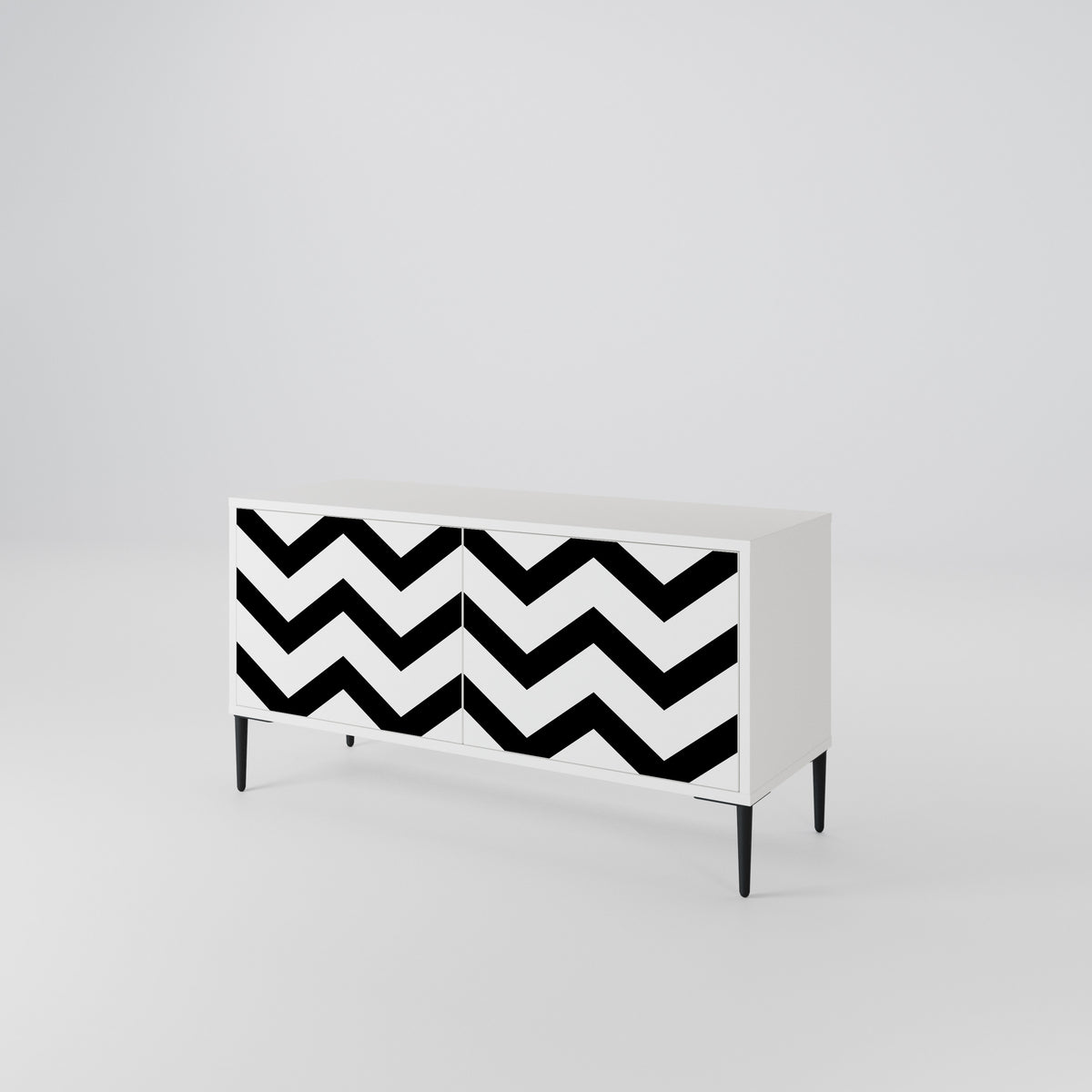 CLASSIC ZIG ZAG Kompaktní dvoudveřový TV stolek