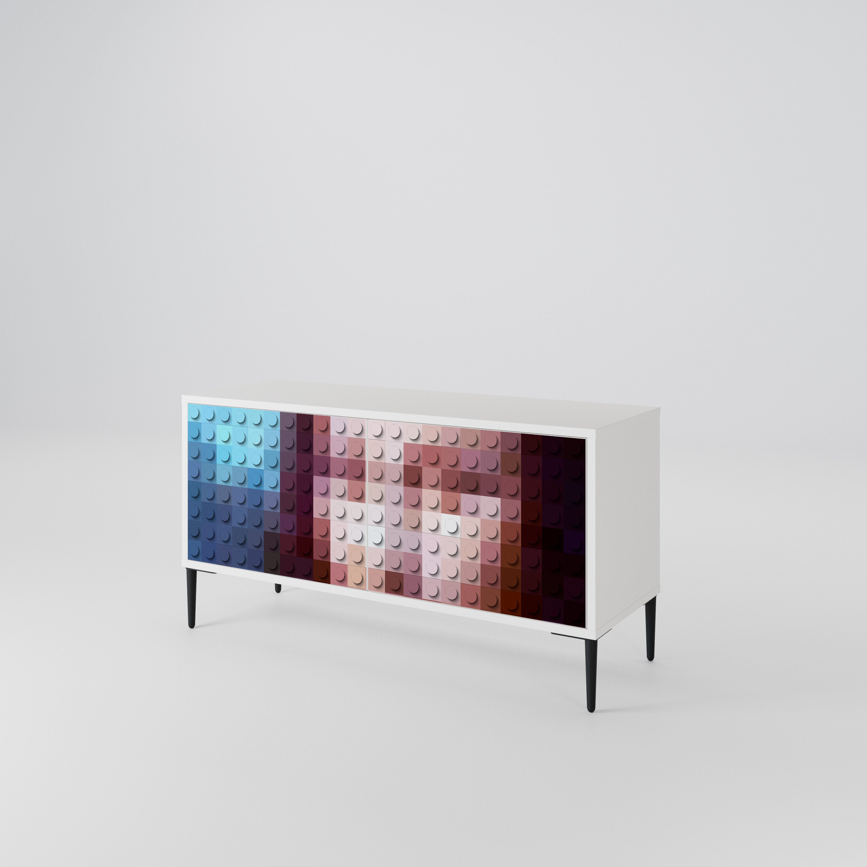 CONSTRUCTIVE ART Kompaktní dvoudveřový TV stolek