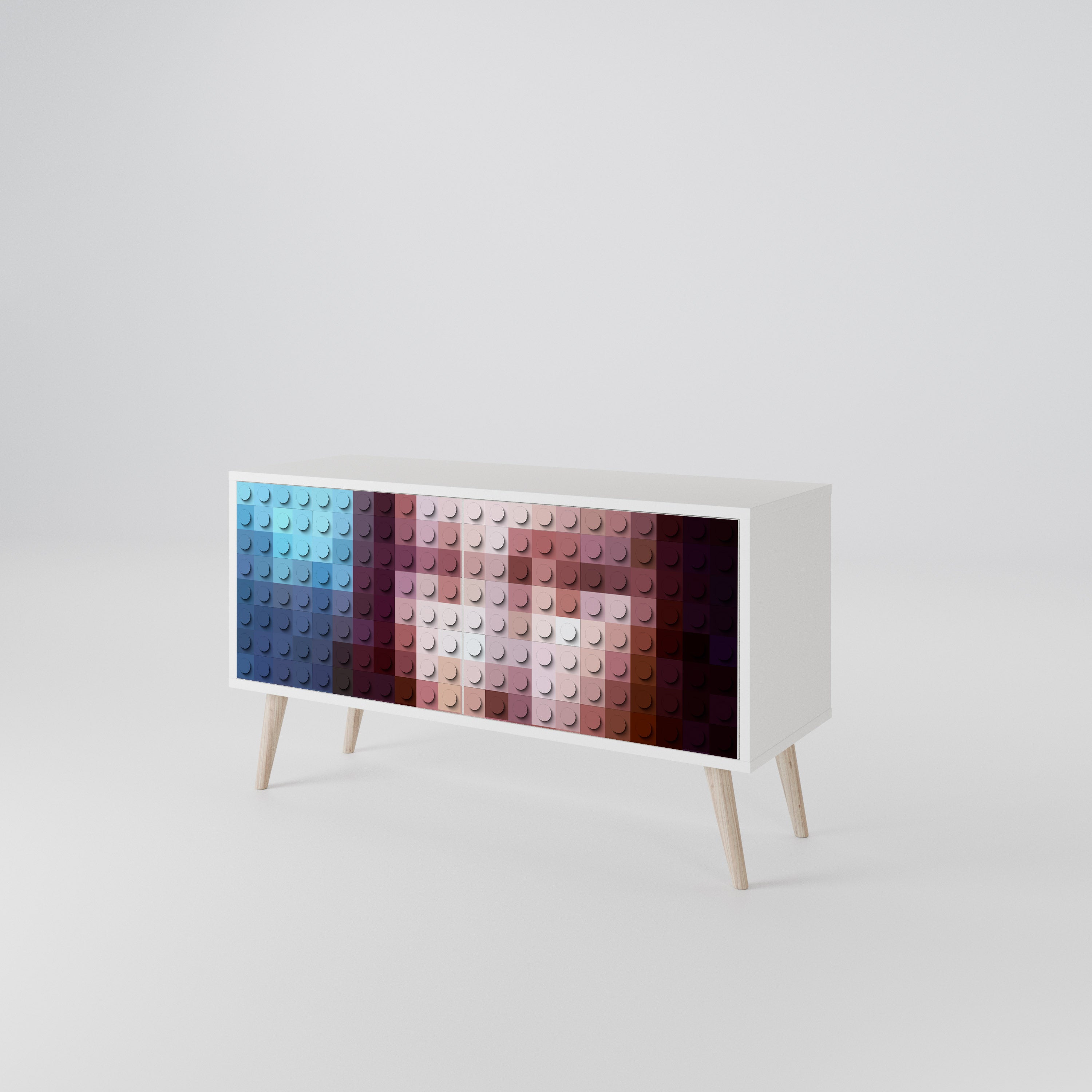 CONSTRUCTIVE ART Kompaktní dvoudveřový TV stolek