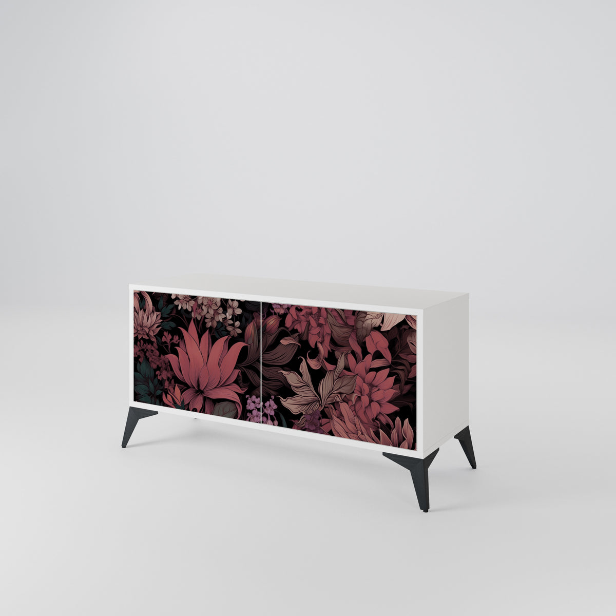 FLORAL WHISPER Kompaktní dvoudveřový TV stolek