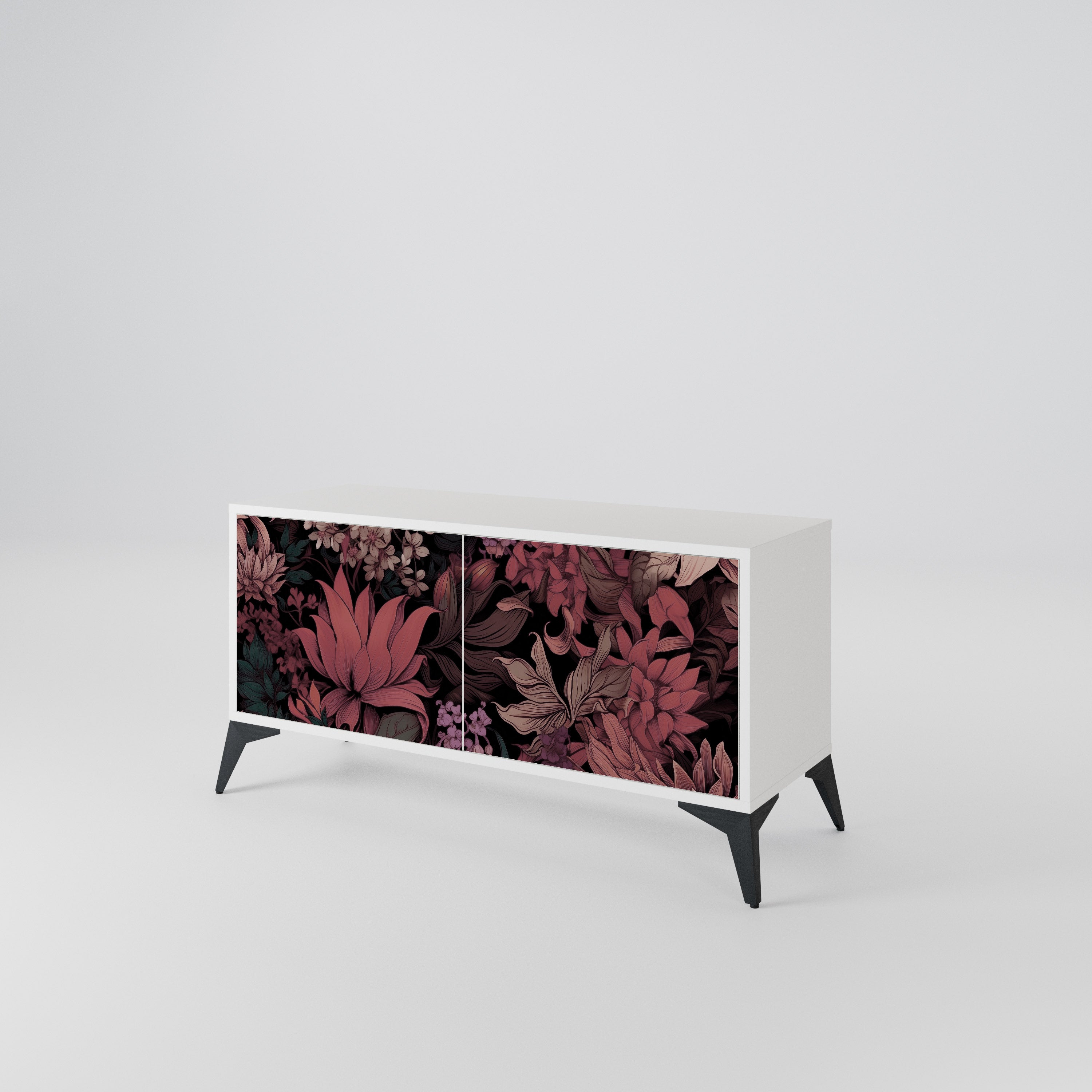 FLORAL WHISPER Kompaktní dvoudveřový TV stolek