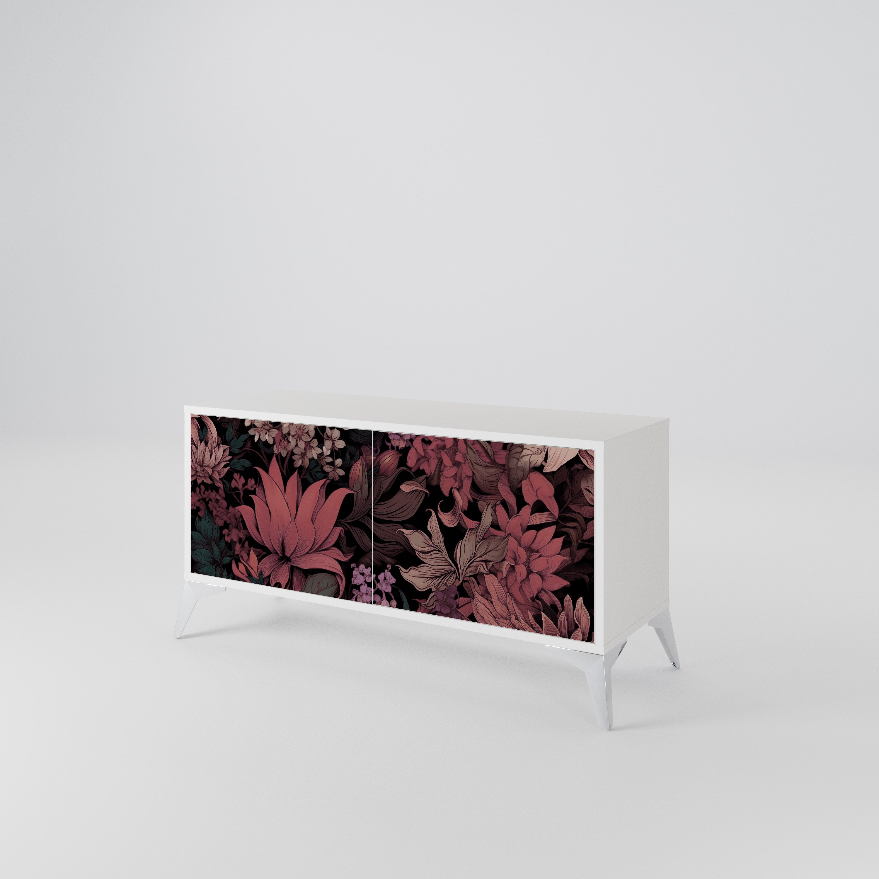 FLORAL WHISPER Kompaktní dvoudveřový TV stolek