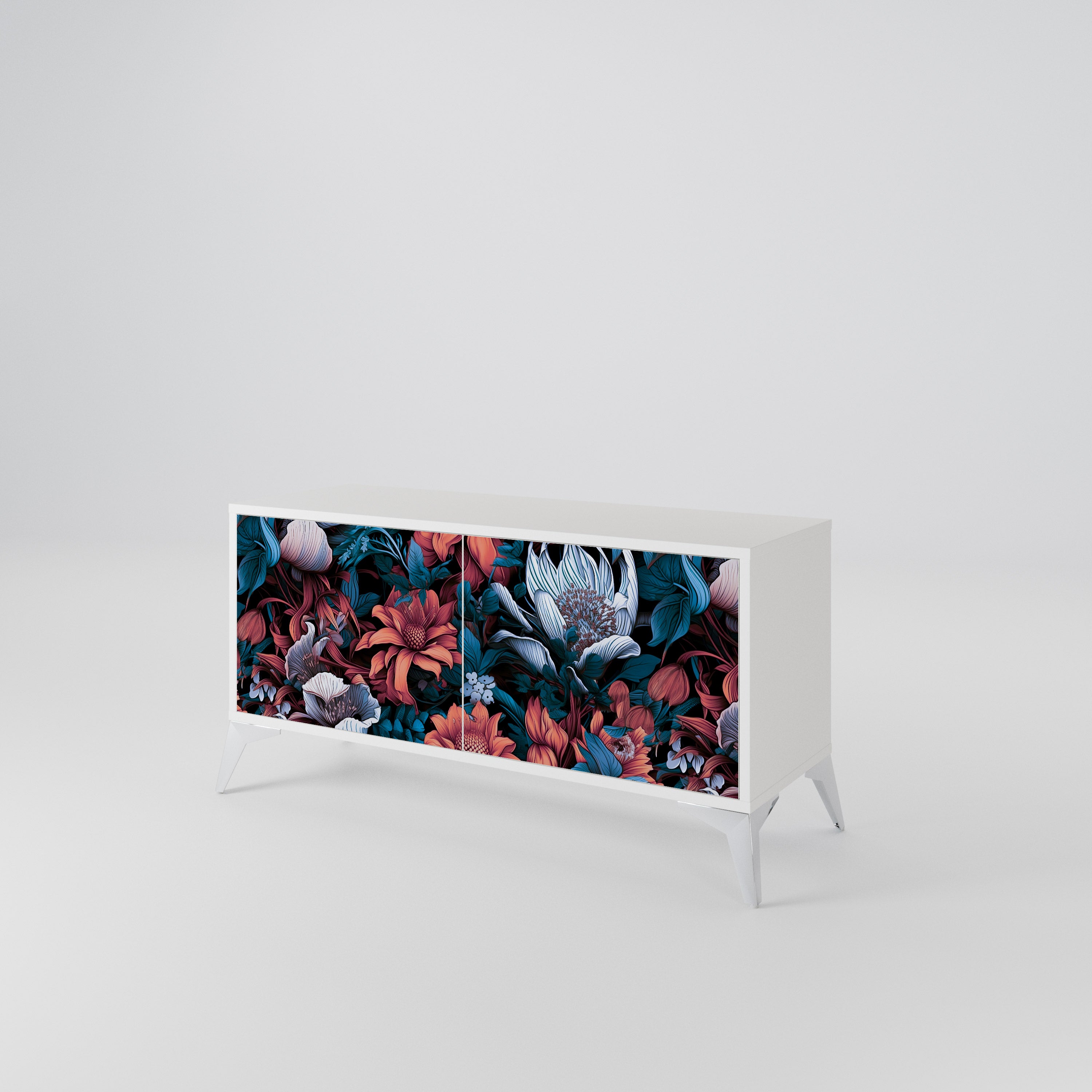 ETHEREAL BLOSSOMS Kompaktní dvoudveřový TV stolek