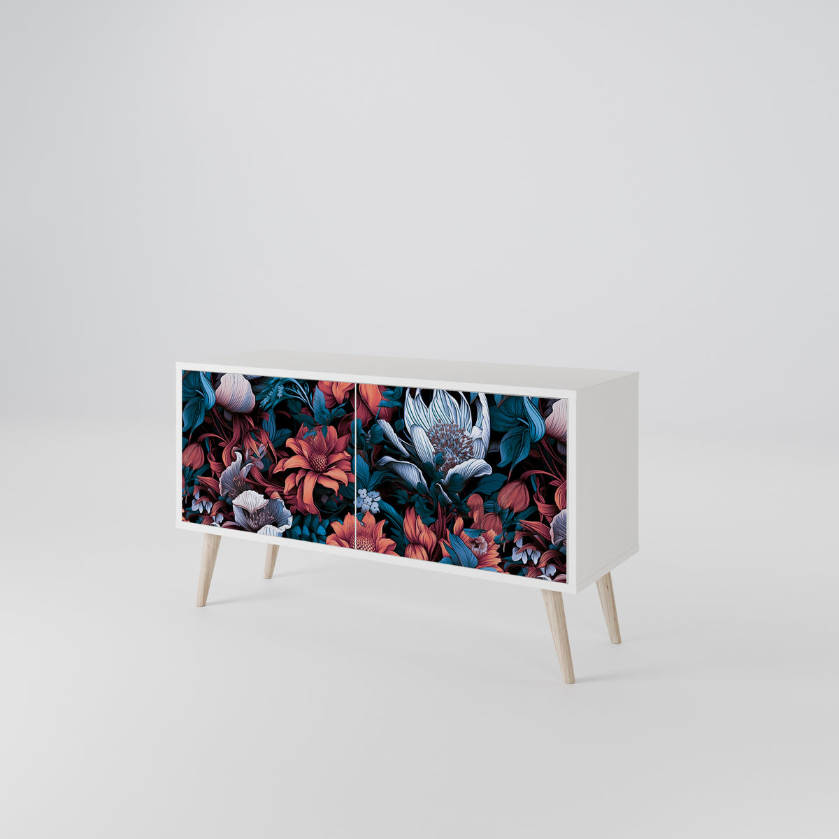 ETHEREAL BLOSSOMS Kompaktní dvoudveřový TV stolek