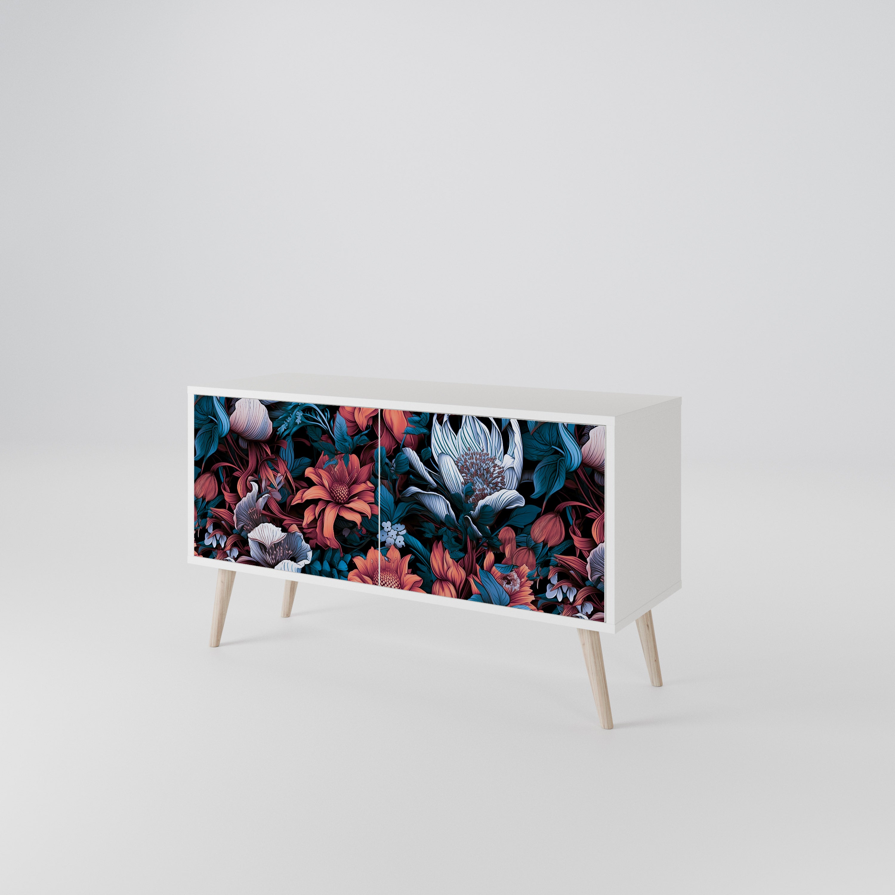 ETHEREAL BLOSSOMS Kompaktní dvoudveřový TV stolek