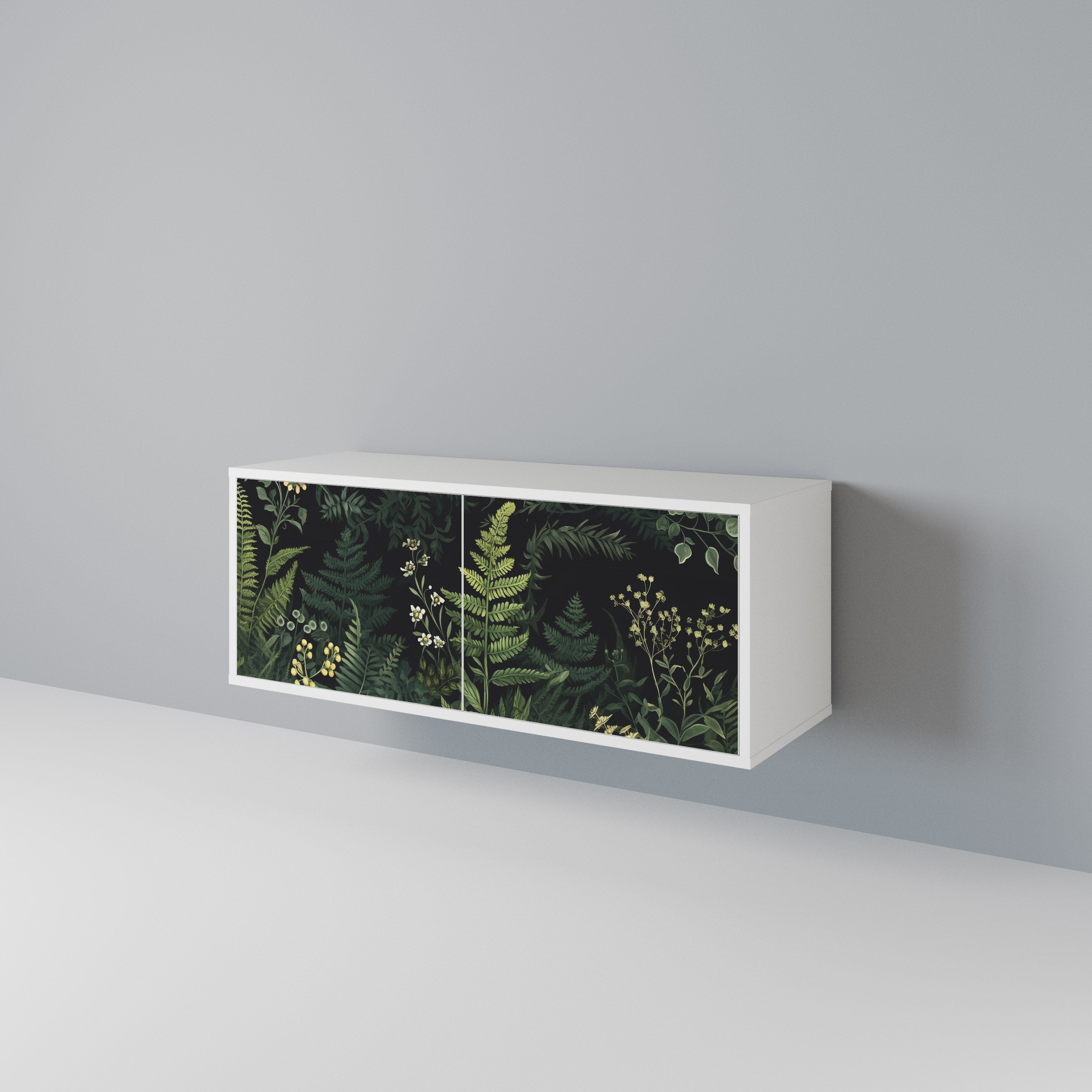 FERN FLOWERS Kompaktní dvoudveřový TV stolek