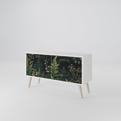 FERN FLOWERS Kompaktní dvoudveřový TV stolek