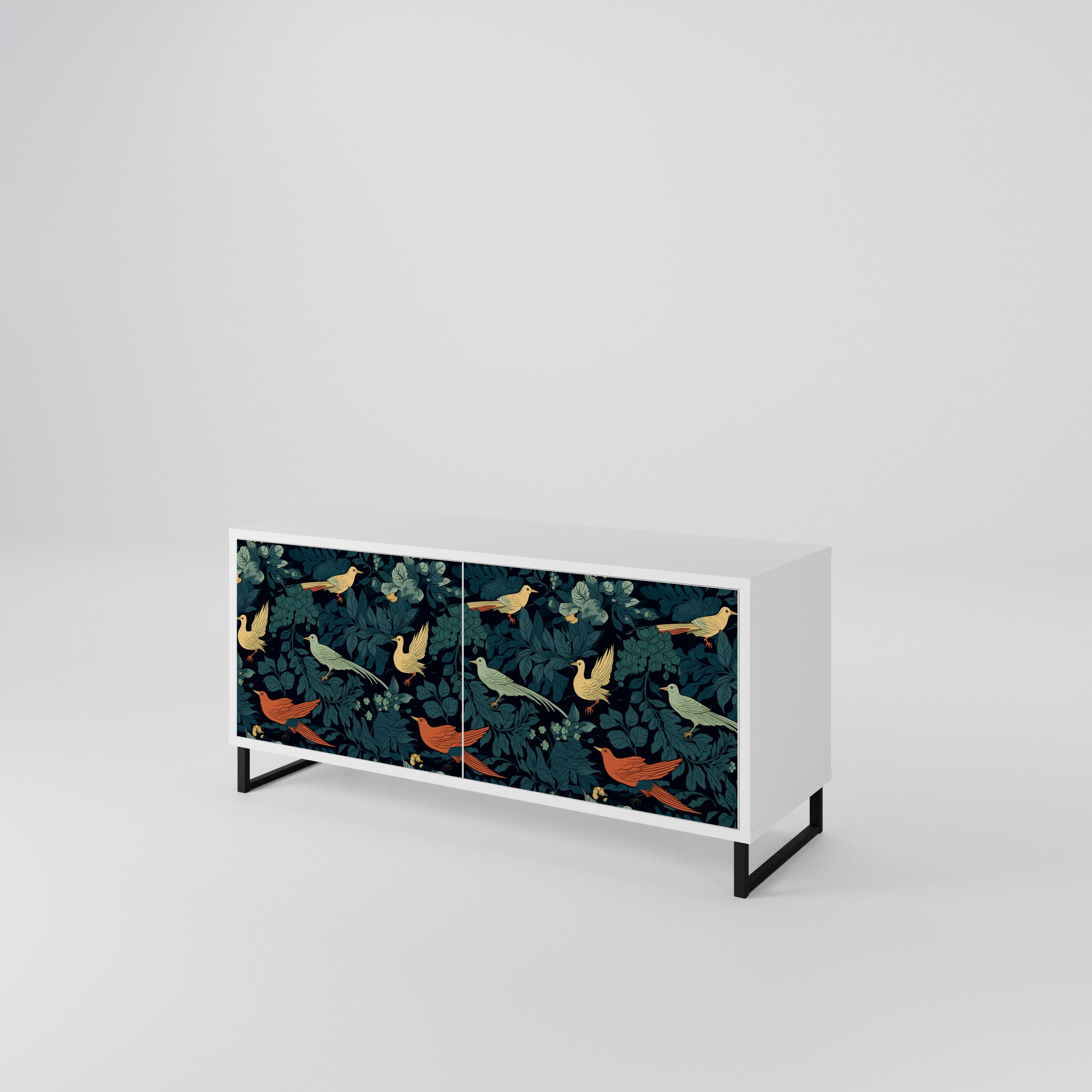 FOWL ORNAMENT Kompaktní dvoudveřový TV stolek