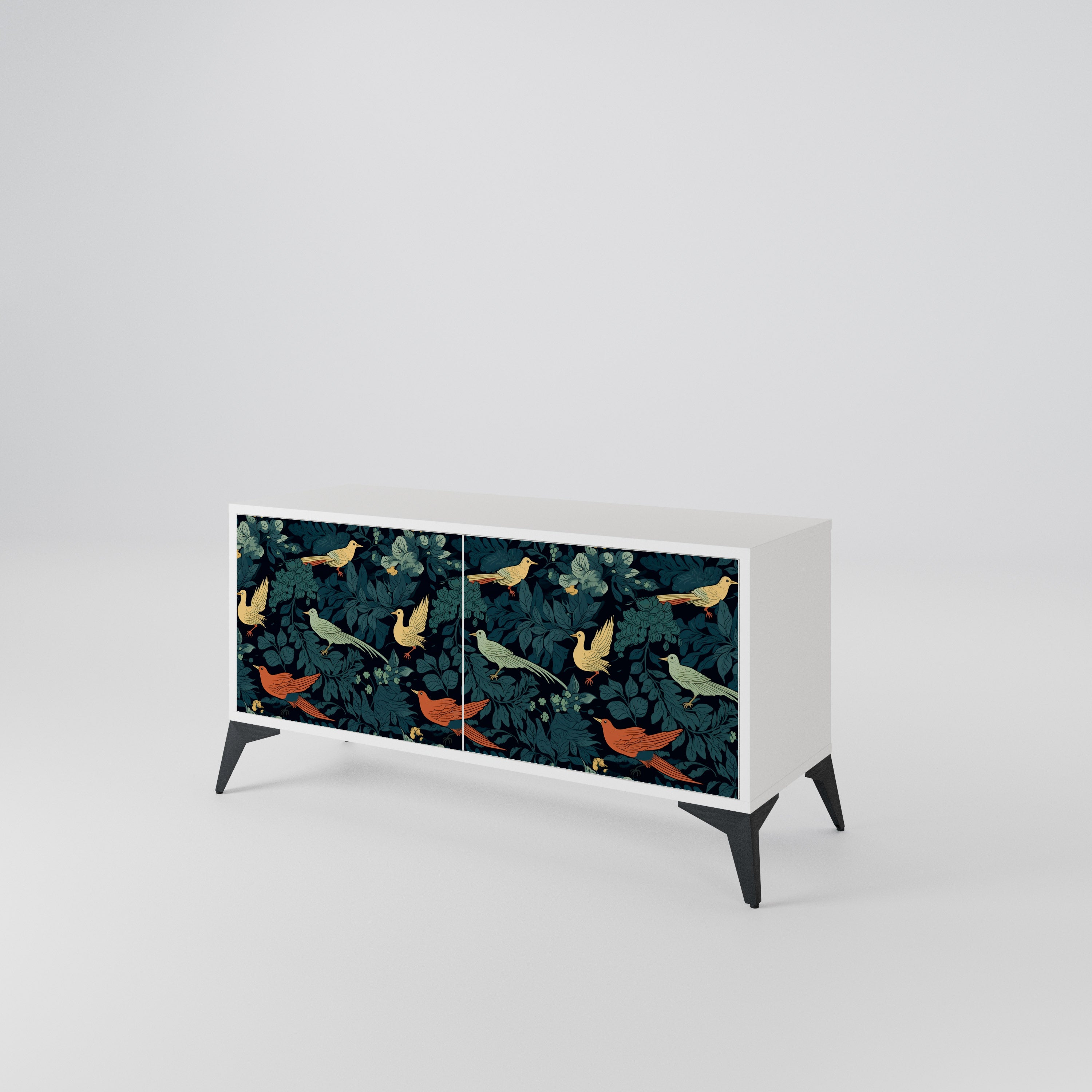 FOWL ORNAMENT Kompaktní dvoudveřový TV stolek