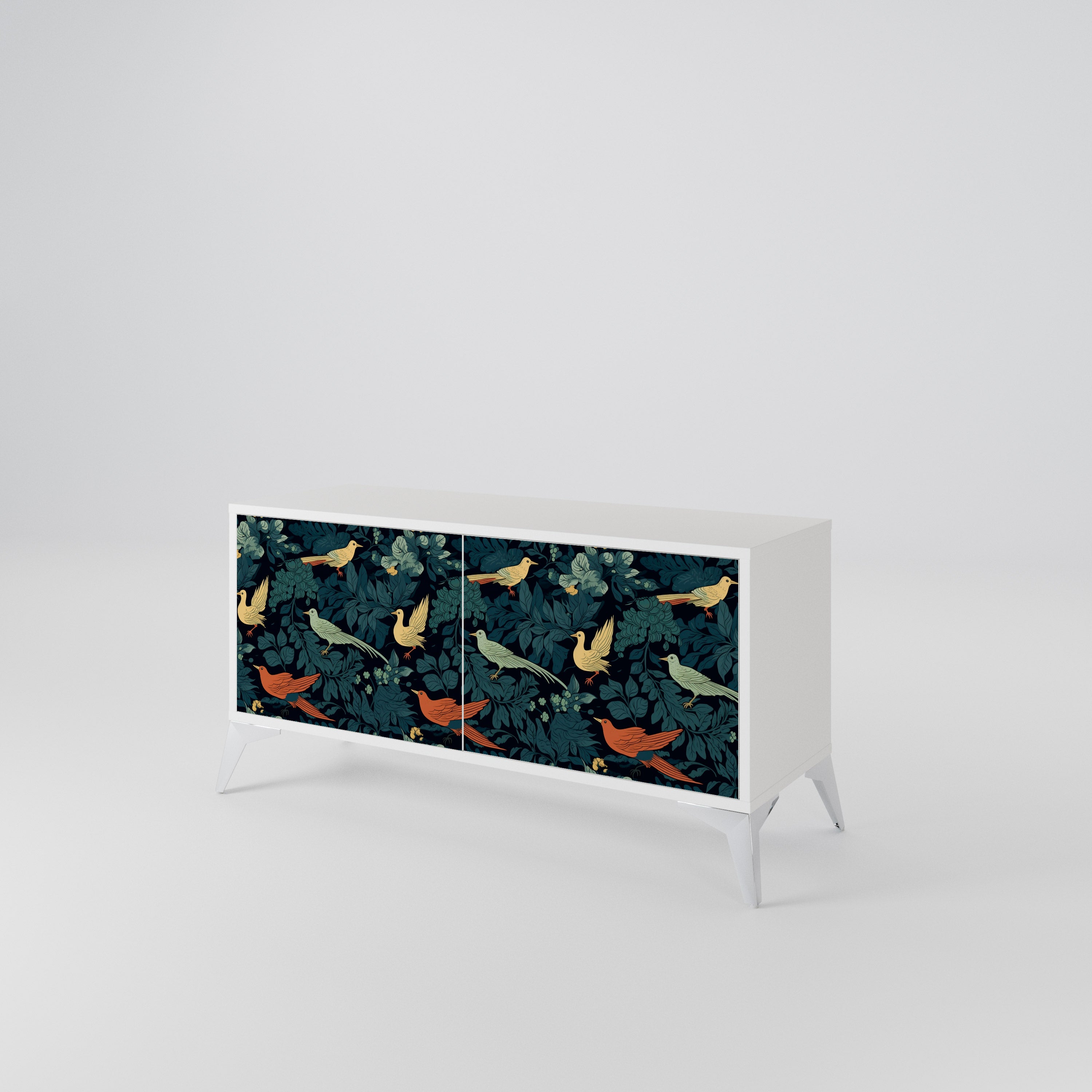 FOWL ORNAMENT Kompaktní dvoudveřový TV stolek