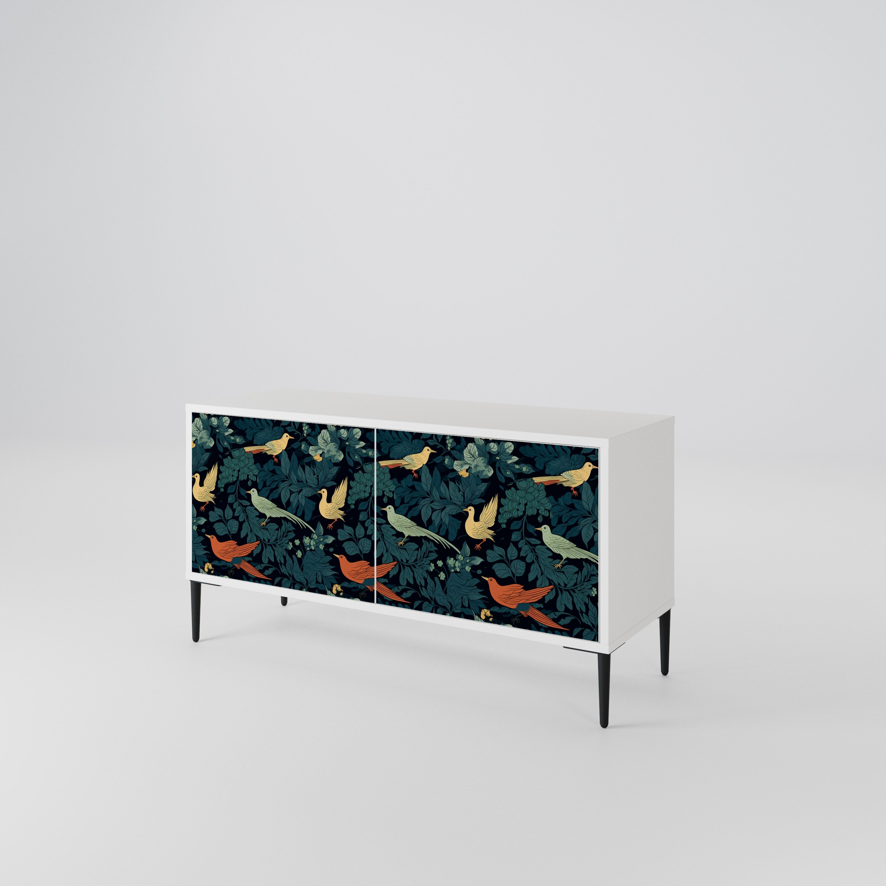 FOWL ORNAMENT Kompaktní dvoudveřový TV stolek
