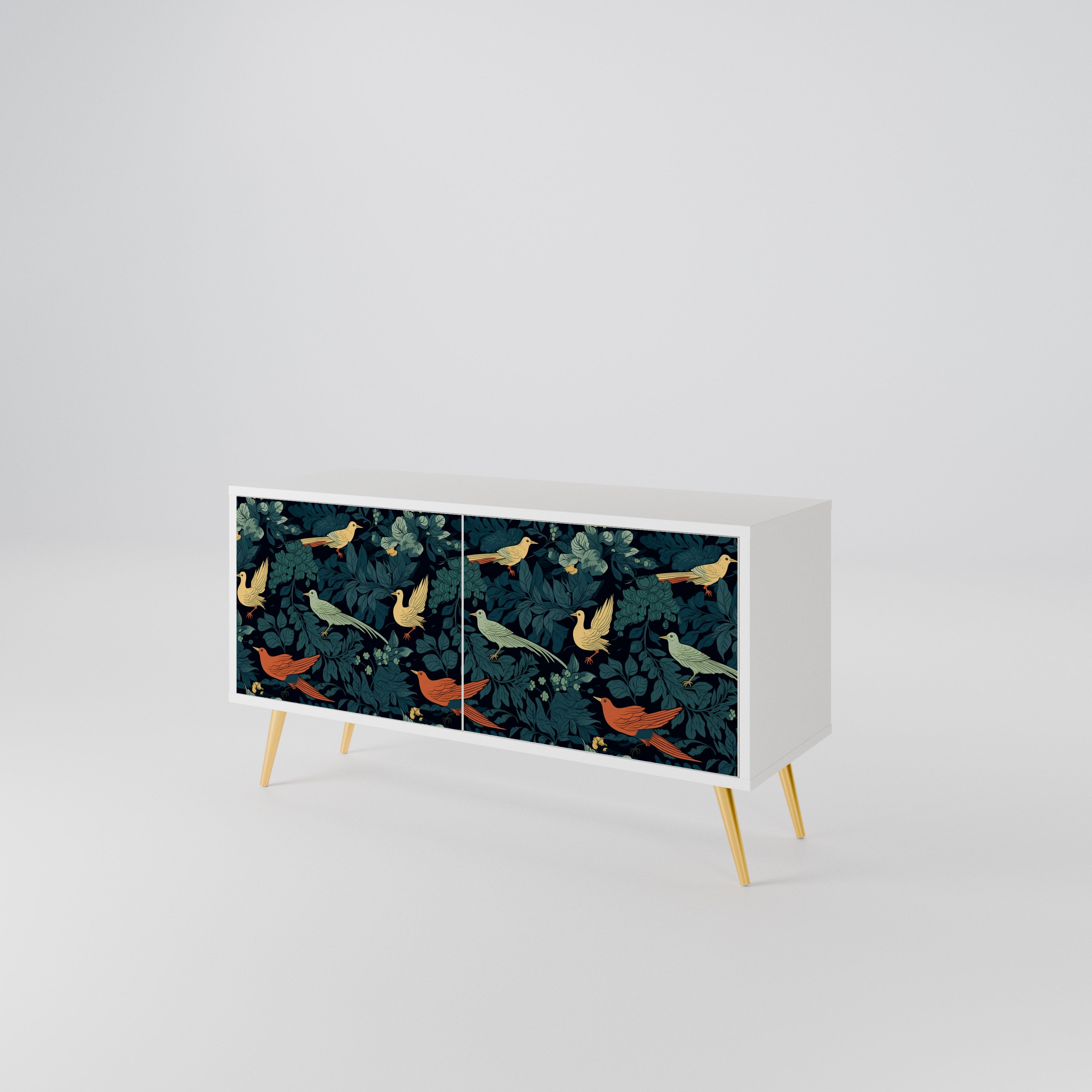 FOWL ORNAMENT Kompaktní dvoudveřový TV stolek