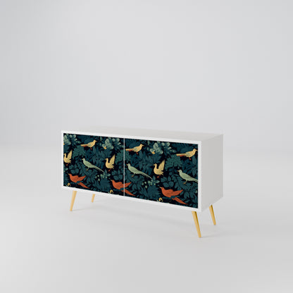 FOWL ORNAMENT Kompaktní dvoudveřový TV stolek