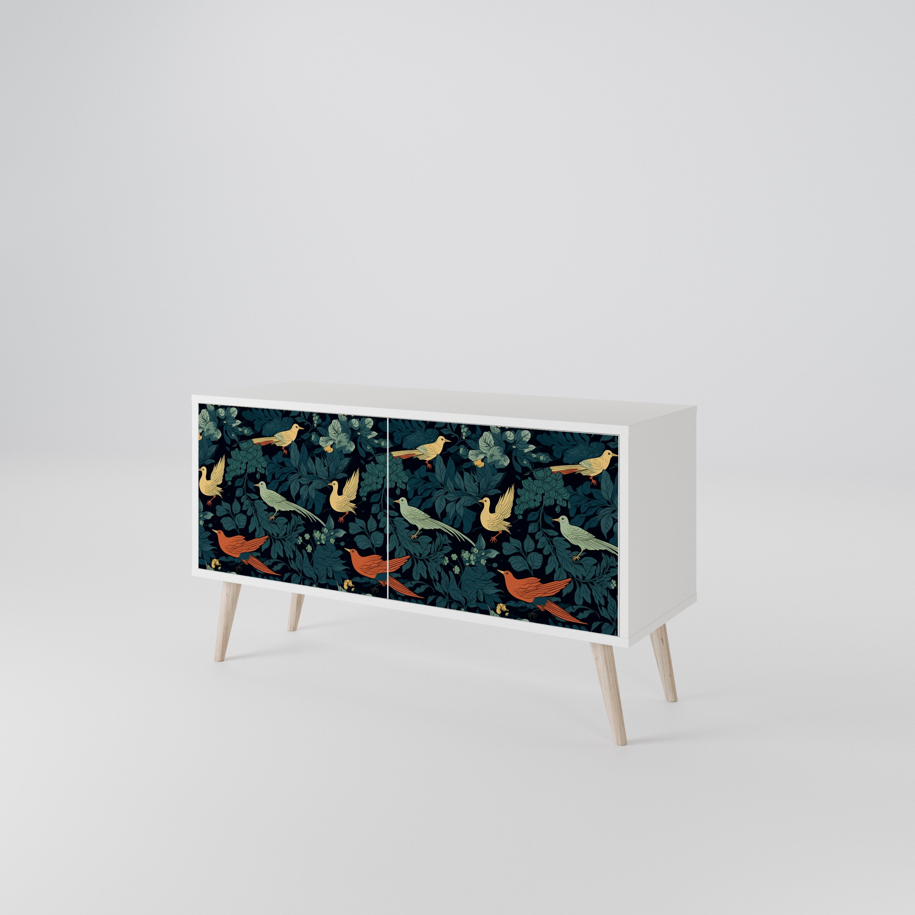 FOWL ORNAMENT Kompaktní dvoudveřový TV stolek