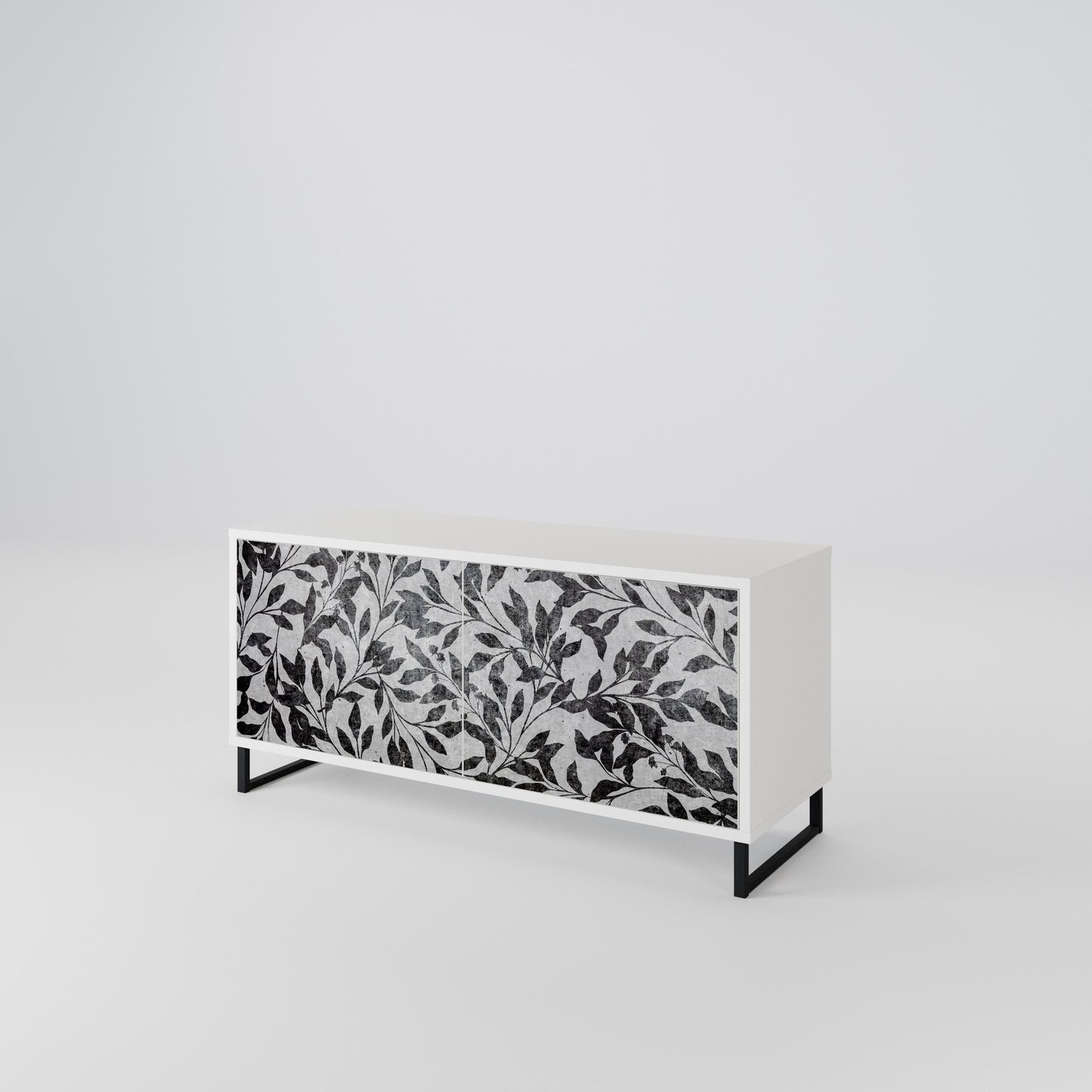 CHARCOAL SPROUT Kompaktní dvoudveřový TV stolek