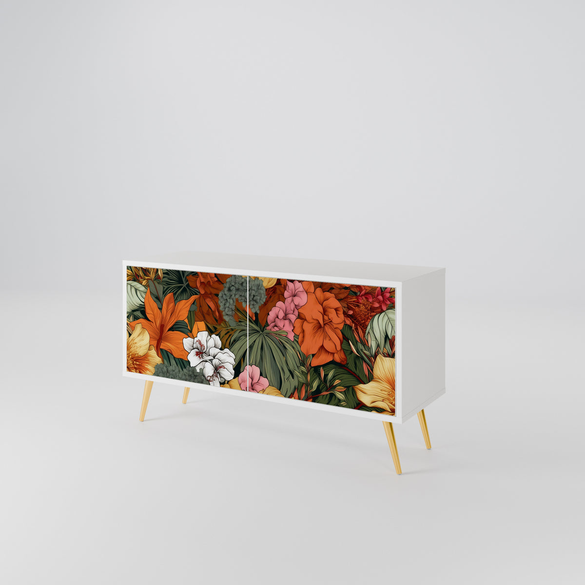 RADIANT FLORA Kompaktní dvoudveřový TV stolek