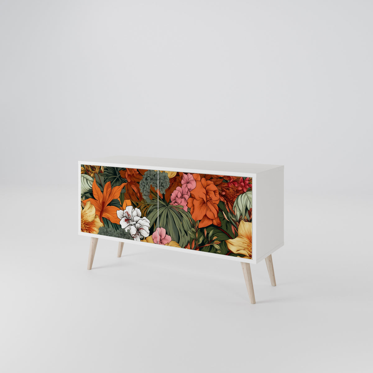 RADIANT FLORA Kompaktní dvoudveřový TV stolek