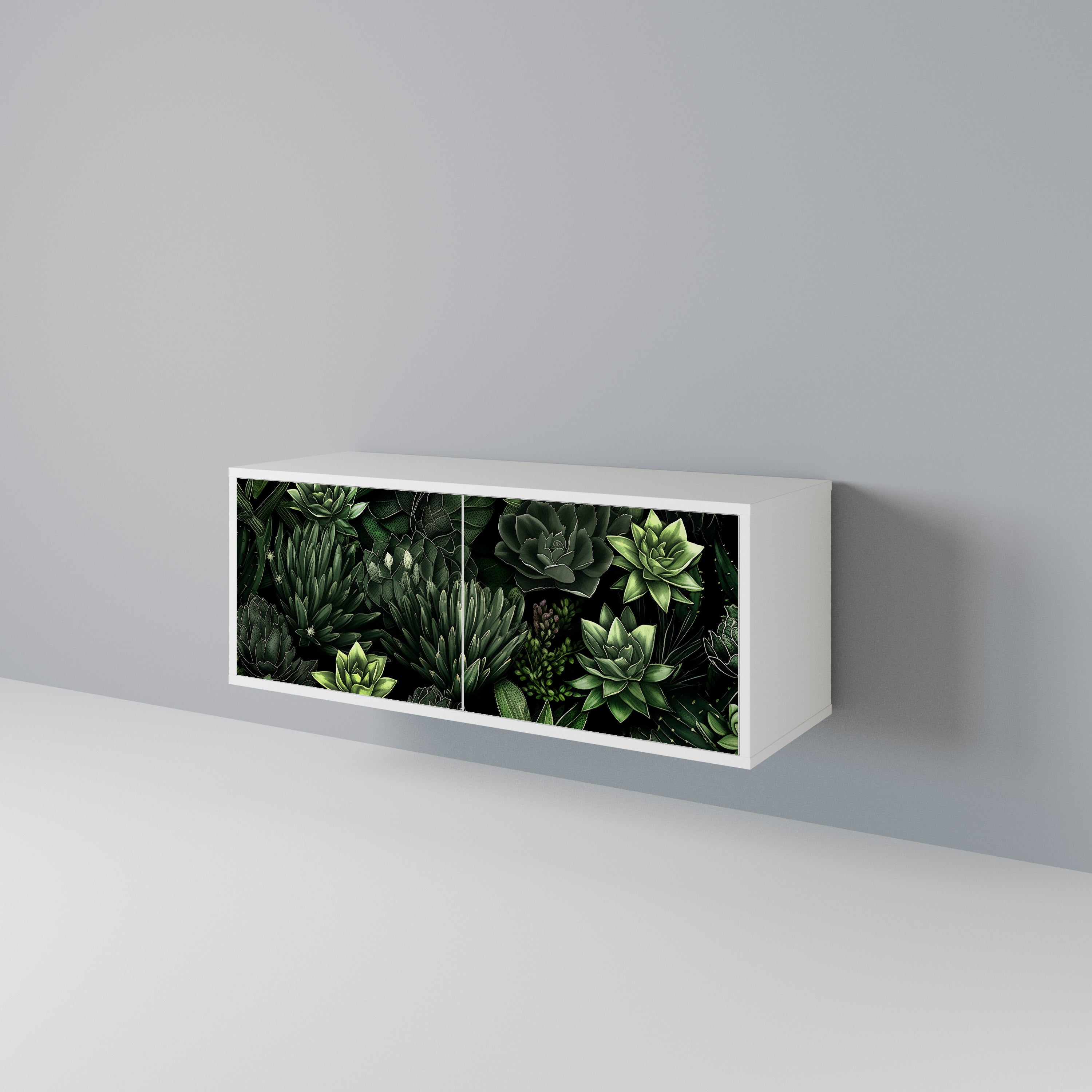 SUCCULENT JUNGLE Kompaktní dvoudveřový TV stolek
