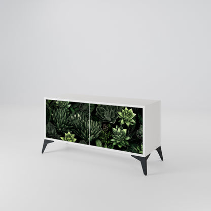 SUCCULENT JUNGLE Kompaktní dvoudveřový TV stolek