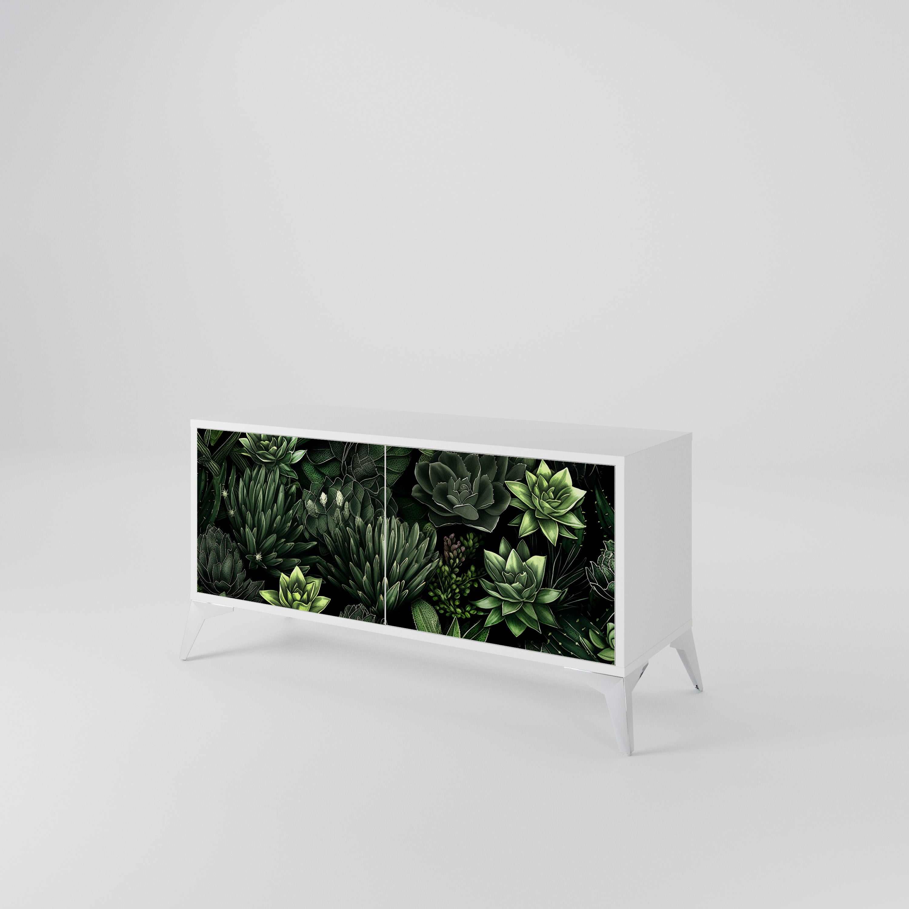SUCCULENT JUNGLE Kompaktní dvoudveřový TV stolek