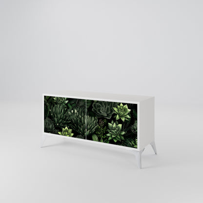 SUCCULENT JUNGLE Kompaktní dvoudveřový TV stolek