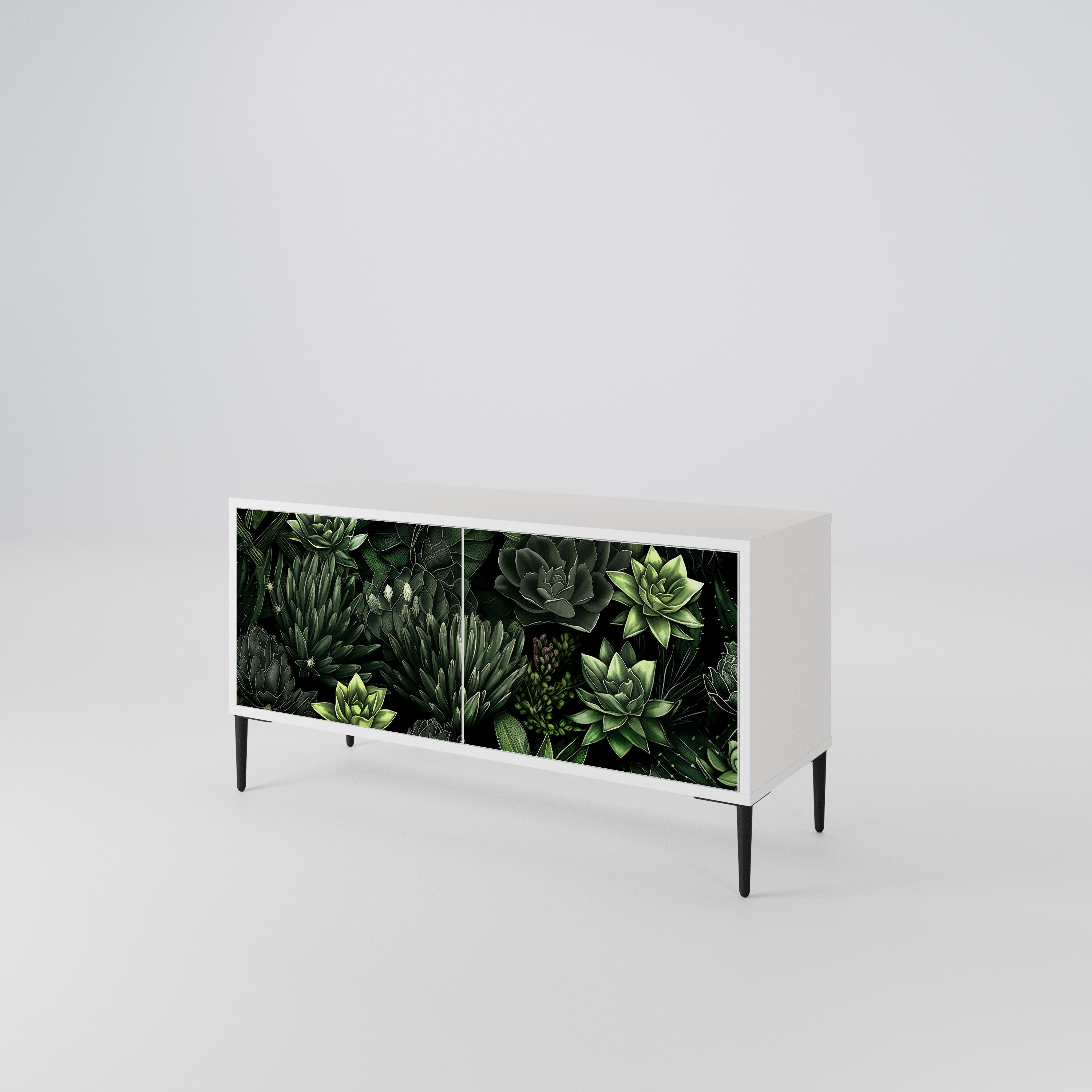 SUCCULENT JUNGLE Kompaktní dvoudveřový TV stolek