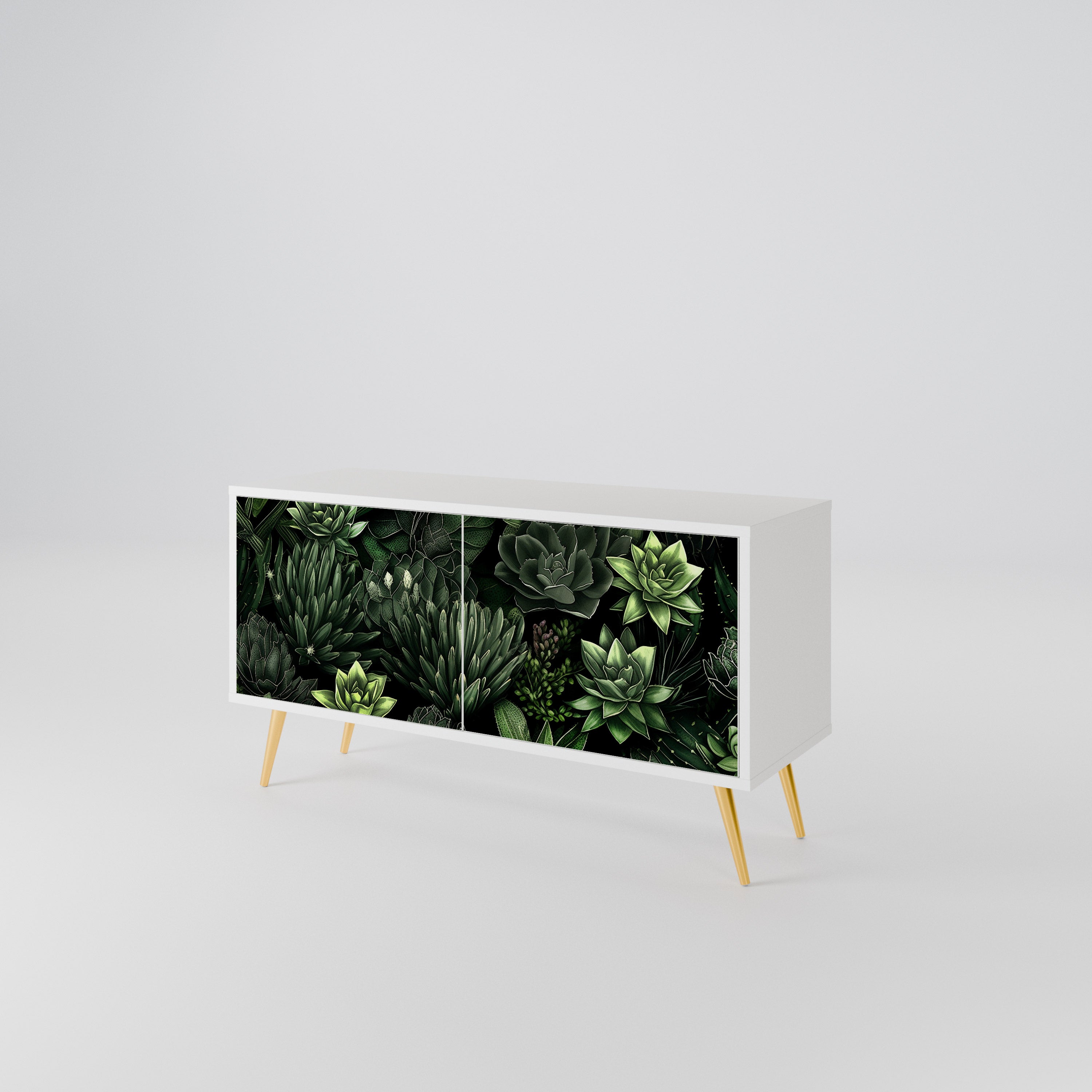 SUCCULENT JUNGLE Kompaktní dvoudveřový TV stolek