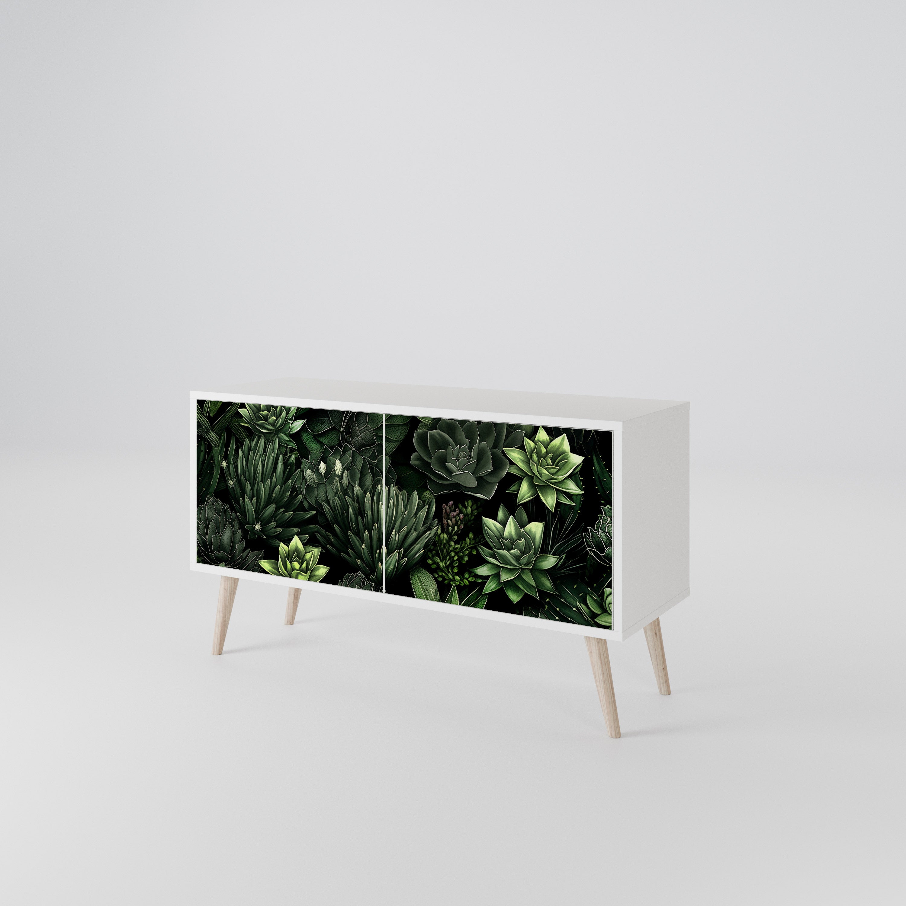 SUCCULENT JUNGLE Kompaktní dvoudveřový TV stolek