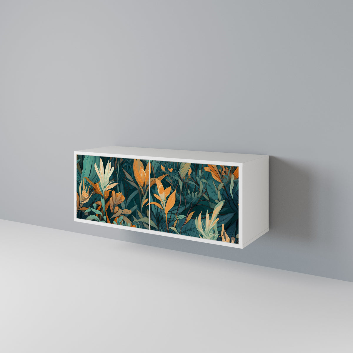 FLORAL SERENITY Kompaktní dvoudveřový TV stolek