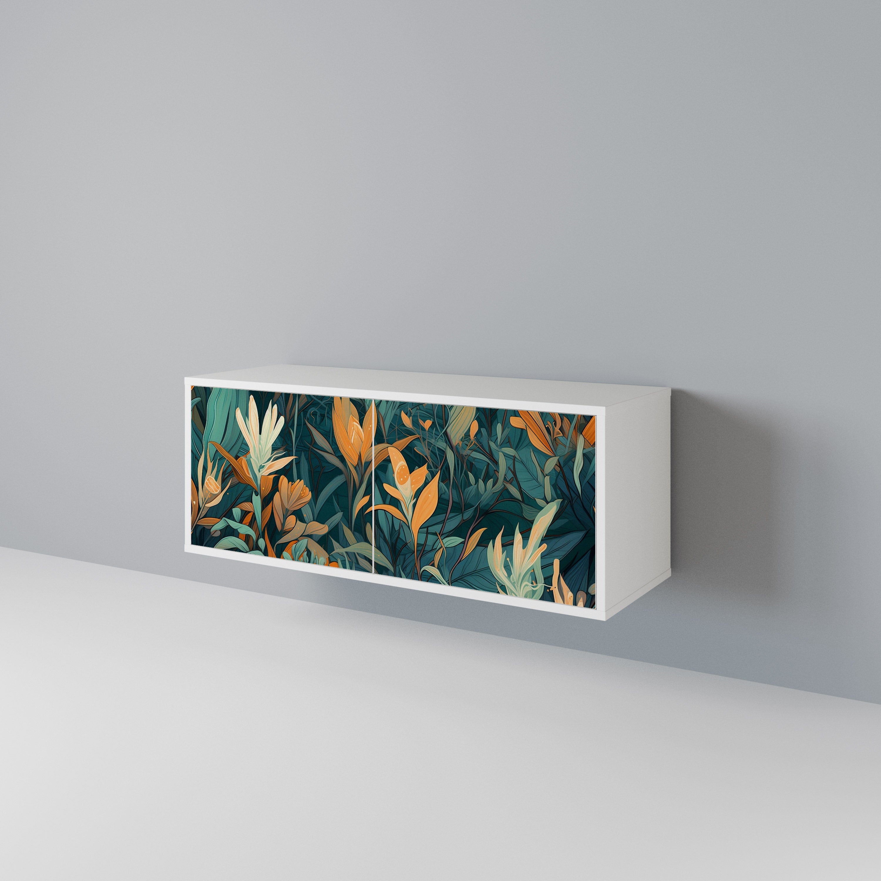 FLORAL SERENITY Kompaktní dvoudveřový TV stolek