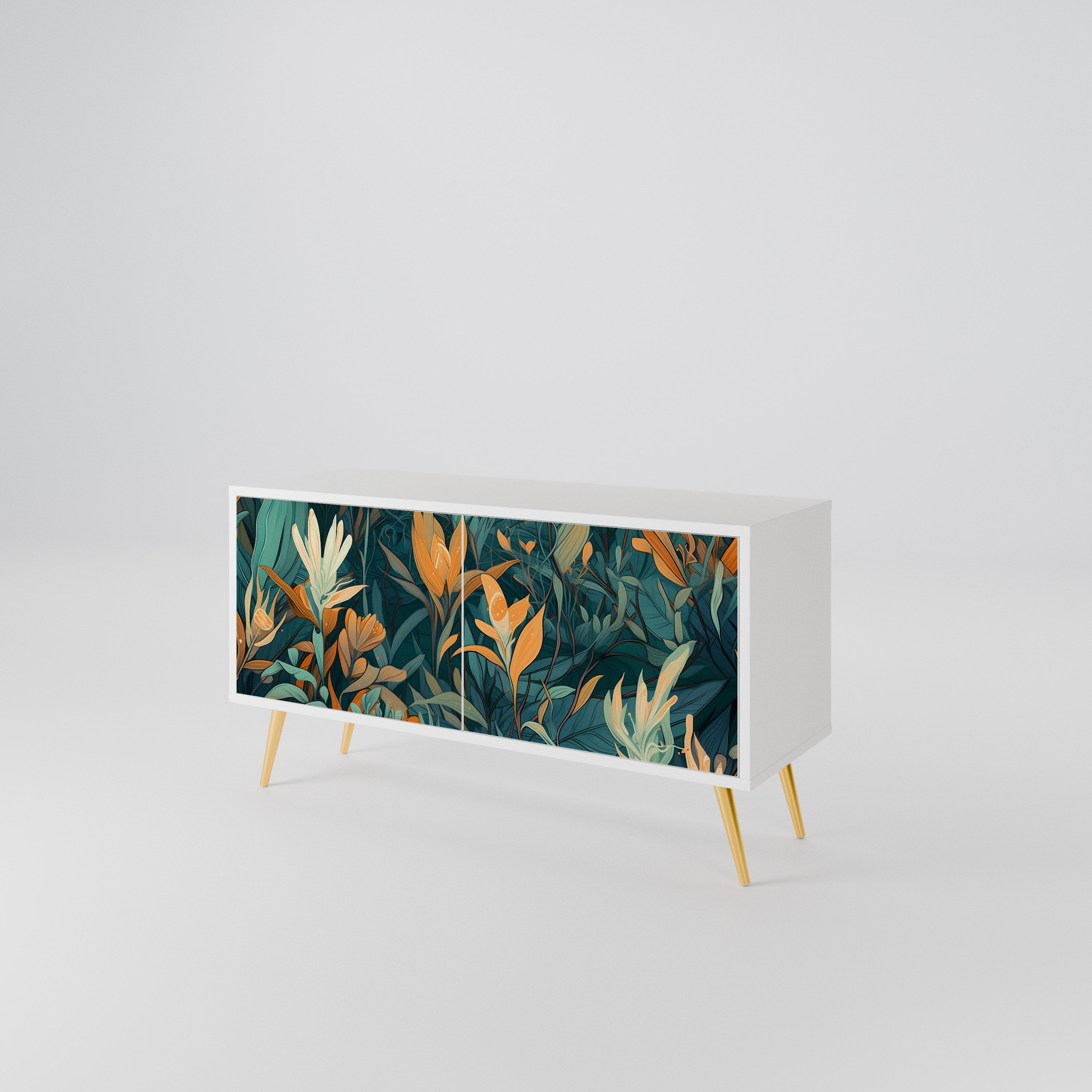 FLORAL SERENITY Kompaktní dvoudveřový TV stolek