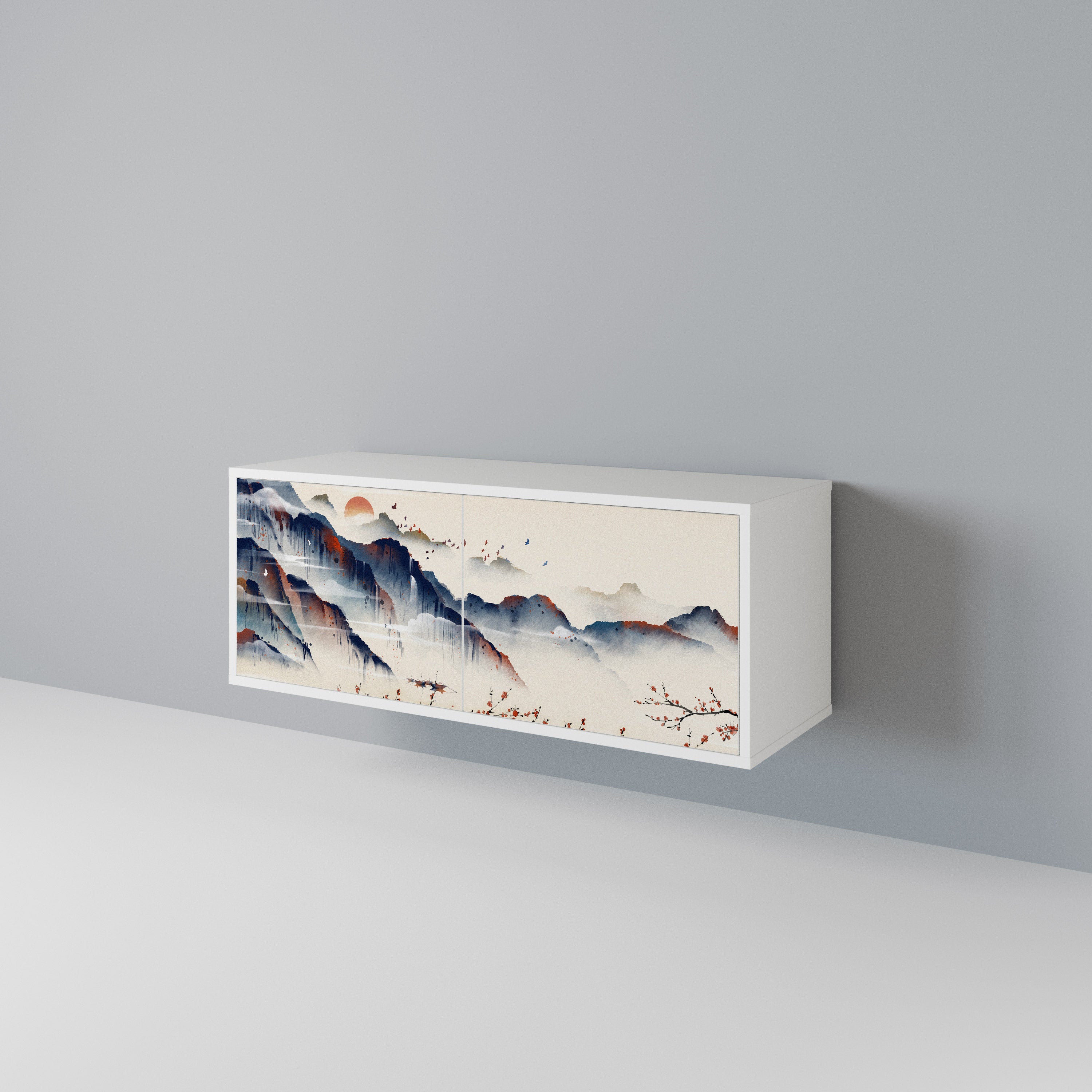 JAPANESE LANDSCAPE Kompaktní dvoudveřový TV stolek