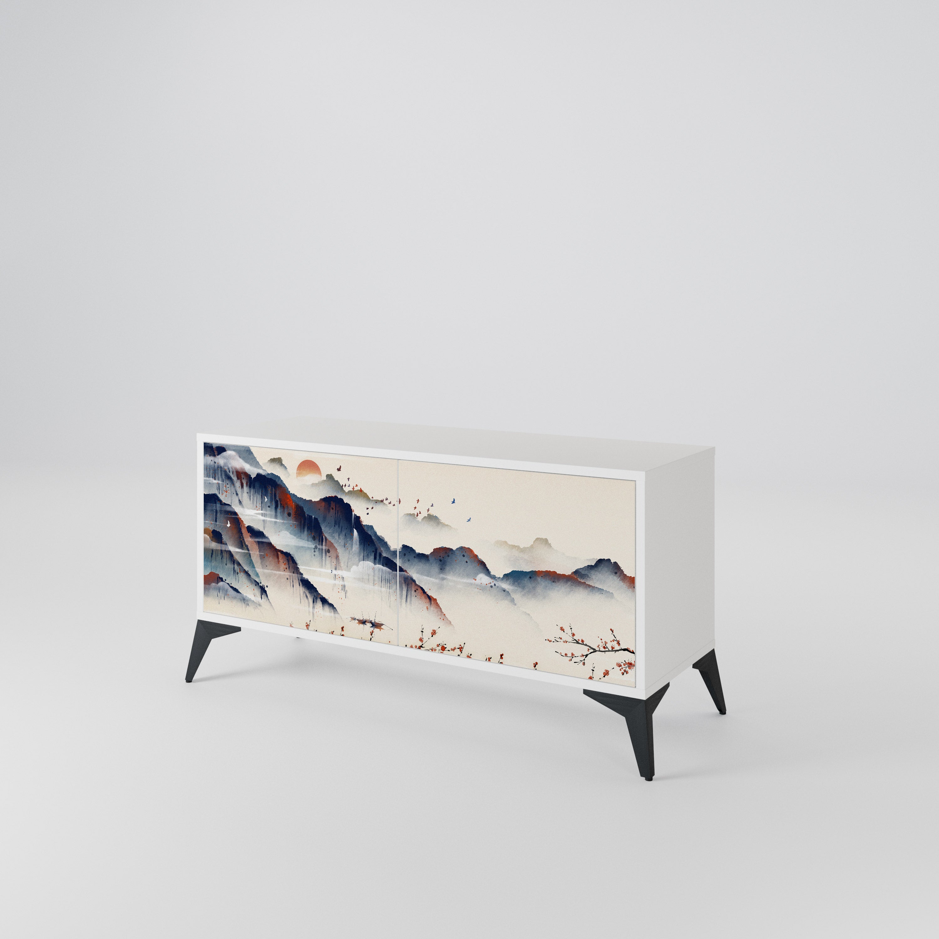 JAPANESE LANDSCAPE Kompaktní dvoudveřový TV stolek